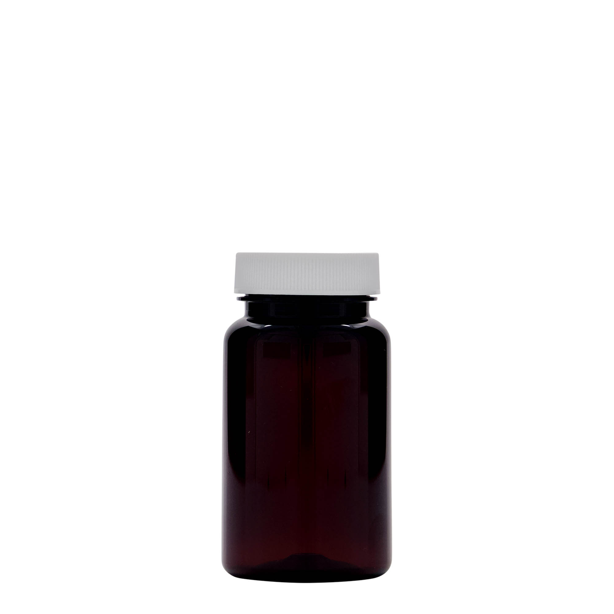 100 ml PET-pakkaus, muovi, ruskea, suuaukon koko: 38/400