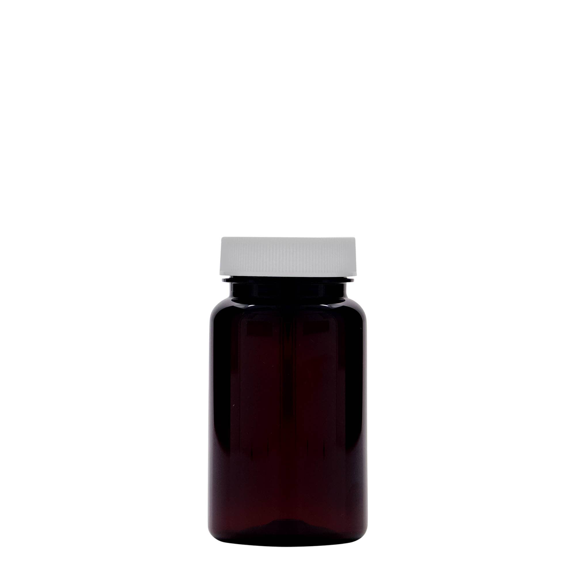 100 ml PET-pakkaus, muovi, ruskea, suuaukon koko: 38/400
