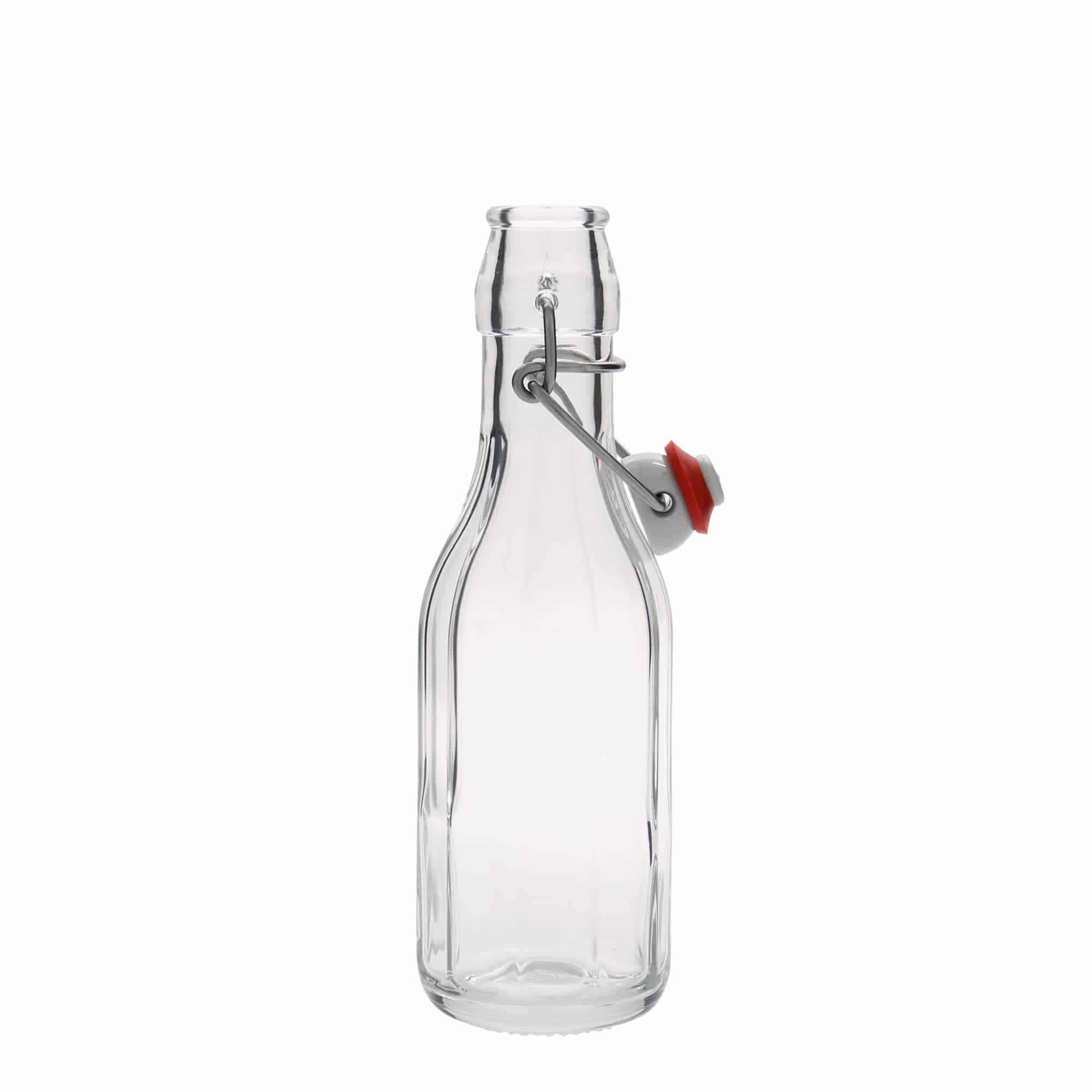 250 ml lasipullo 'Bravo', kymmenkulmainen, suuaukko: lukittava metallikorkki