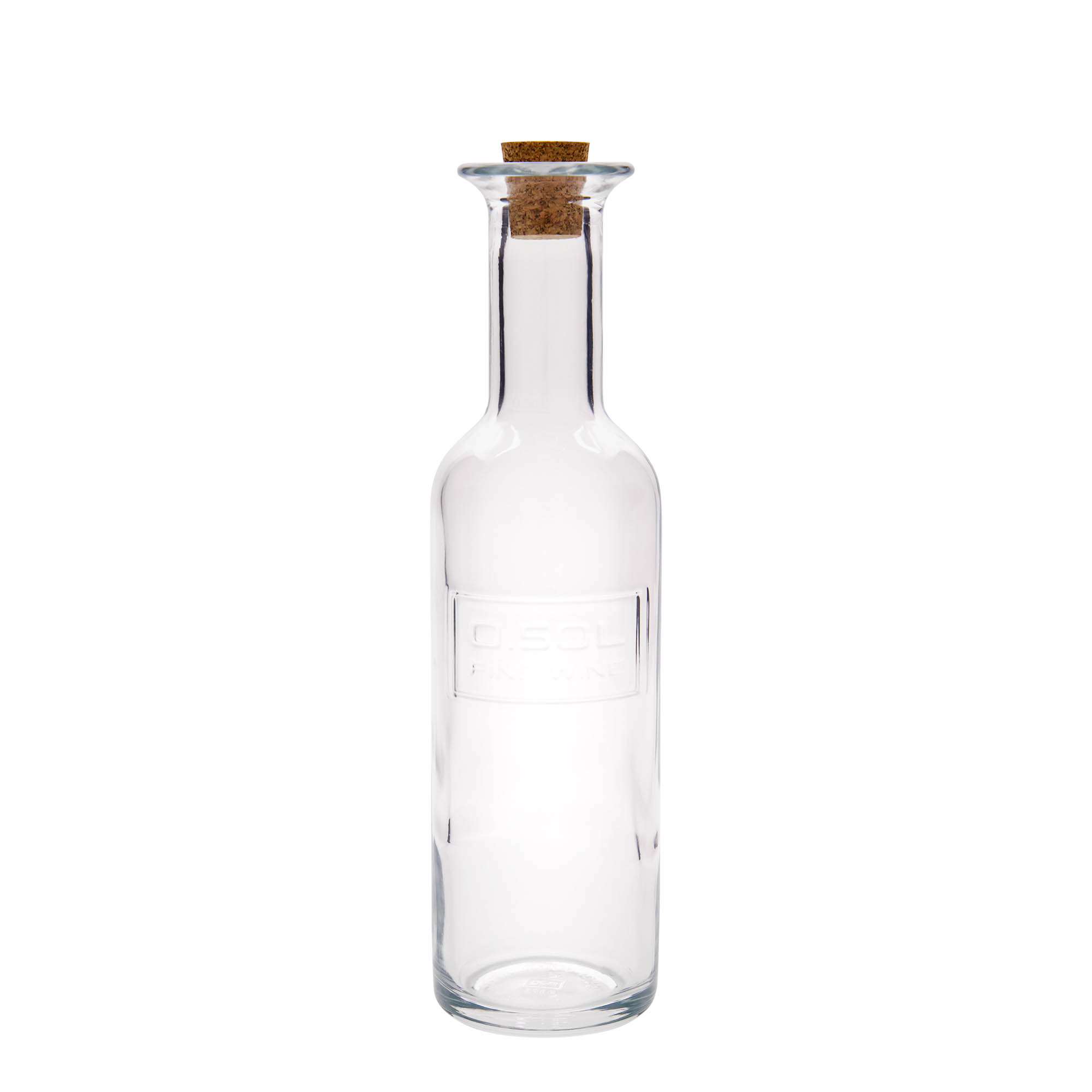 500 ml lasipullo 'Optima Fine Wine', suuaukko: korkki