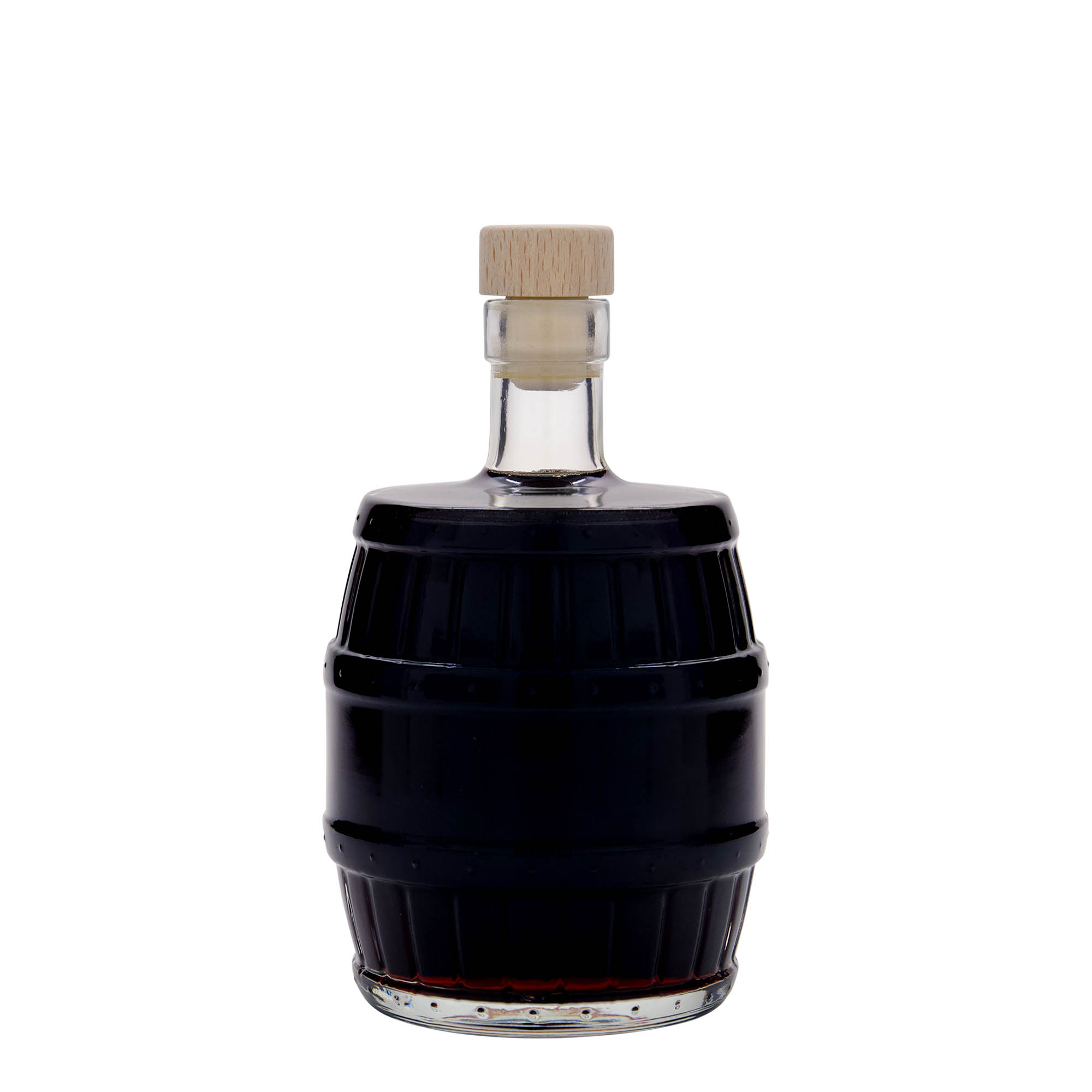 500 ml lasipullo 'tynnyri', suuaukko: korkki 500 ml lasipullo 'tynnyri', suuaukko: korkki
