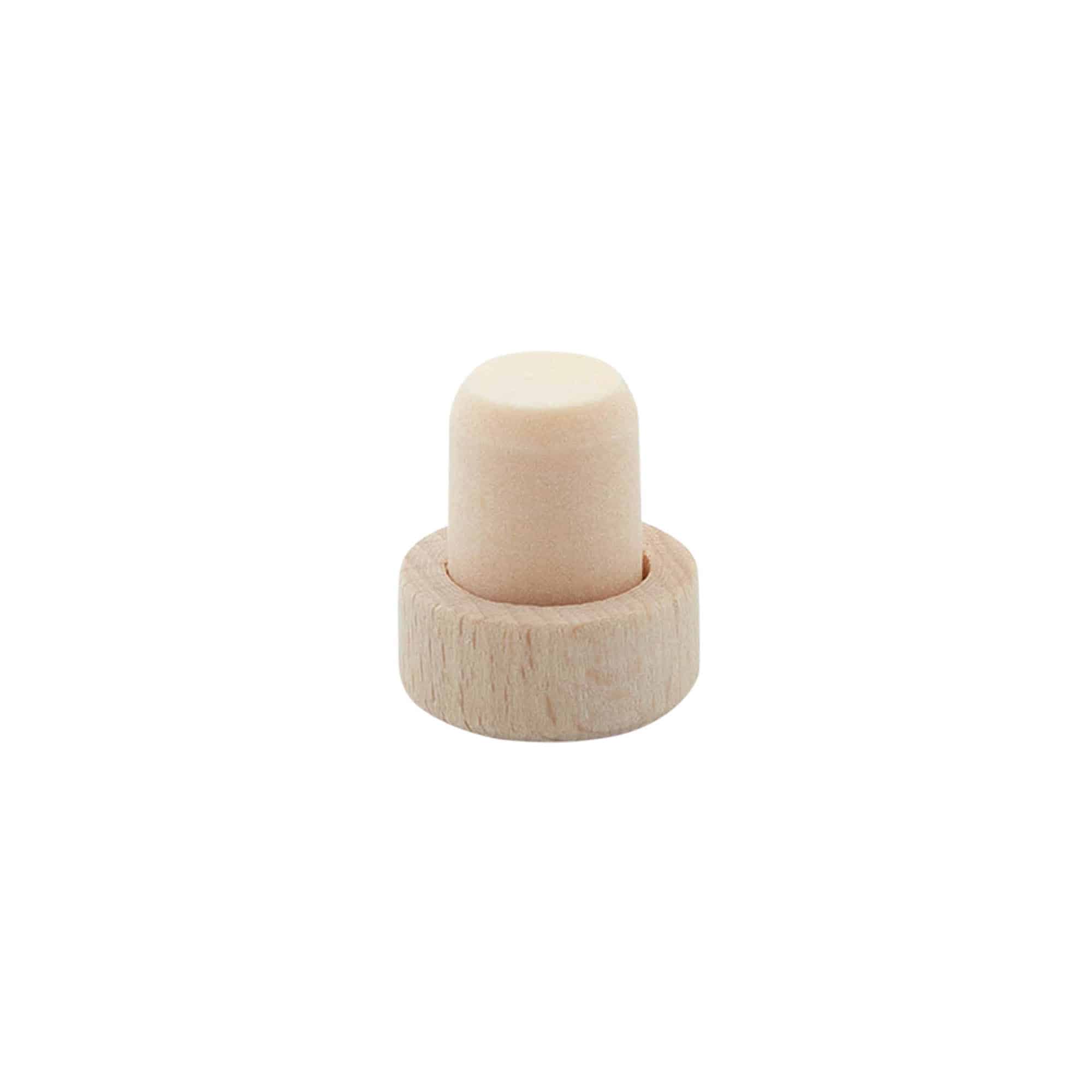 Kahvakorkki 14 mm, puu/muovi, suuaukolle: korkki