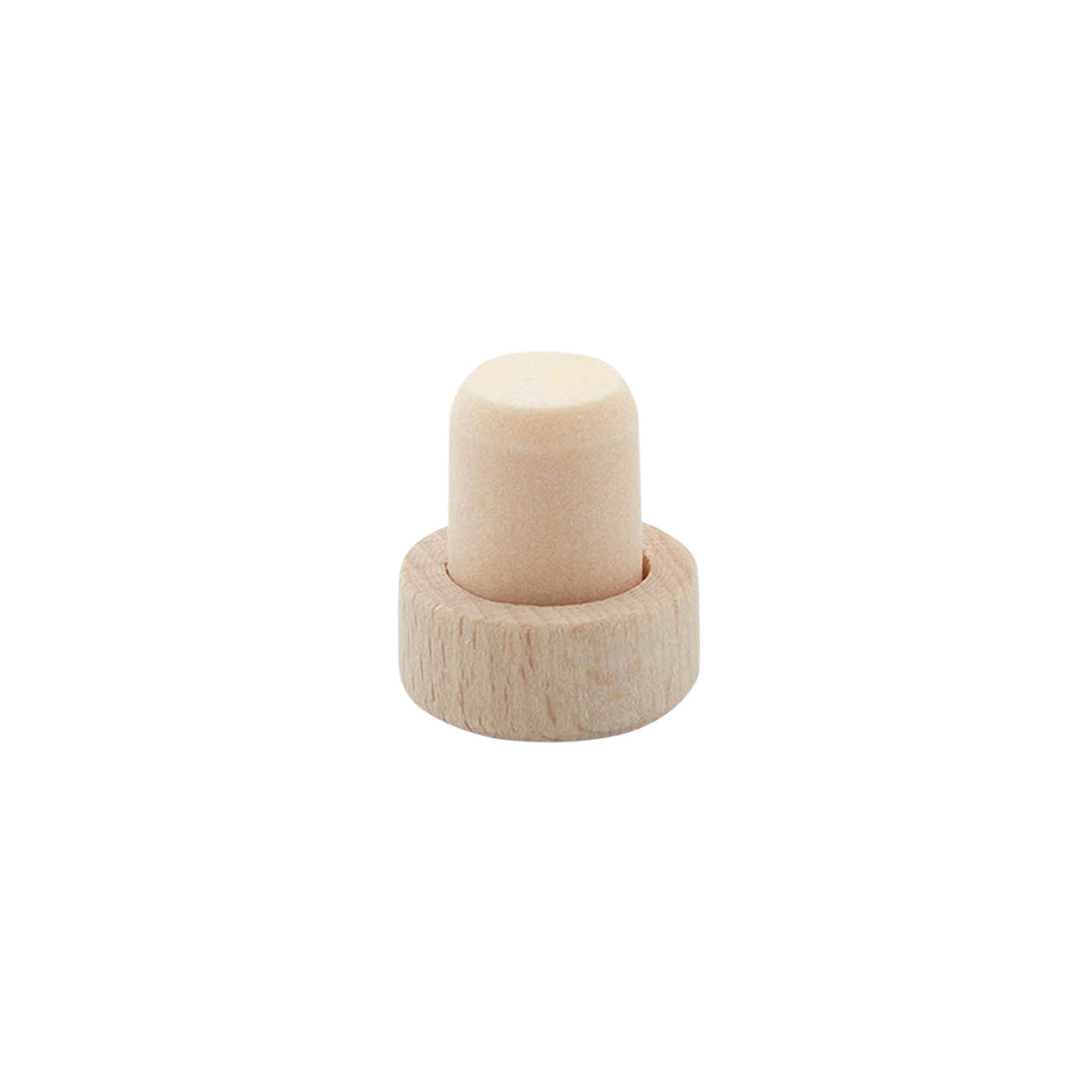 Kahvakorkki 14 mm, puu/muovi, suuaukolle: korkki
