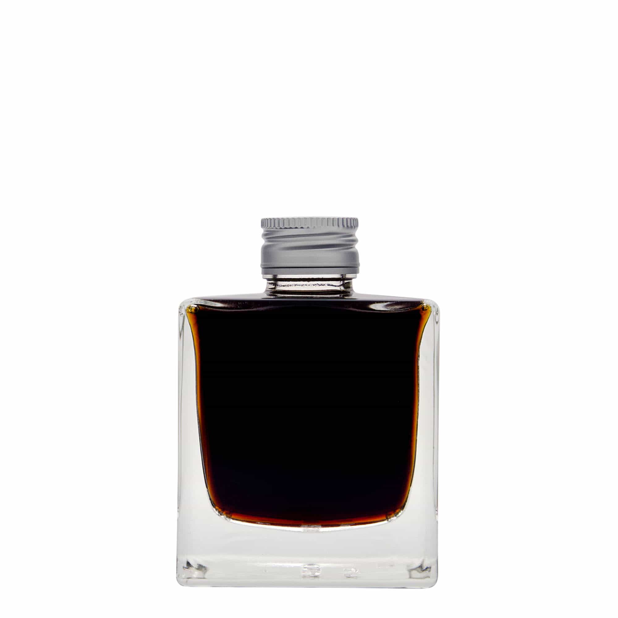 200 ml lasipullo 'Cube', neliö, suu: PP 28