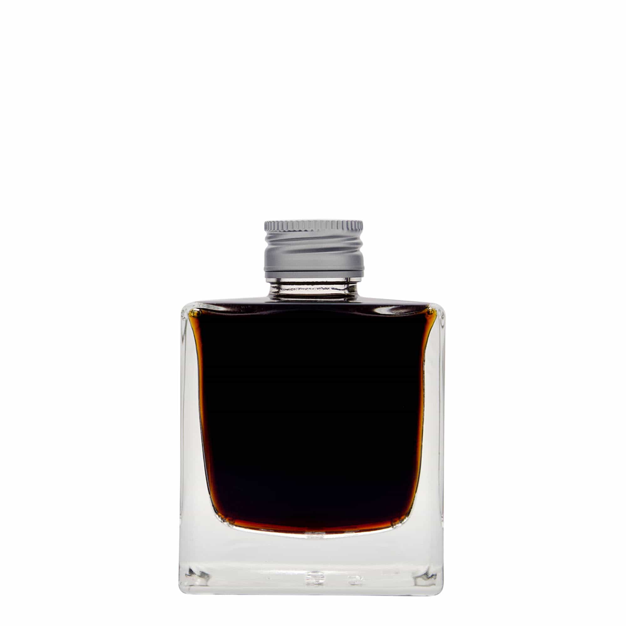 200 ml lasipullo 'Cube', neliömäinen, suuaukko: PP 28