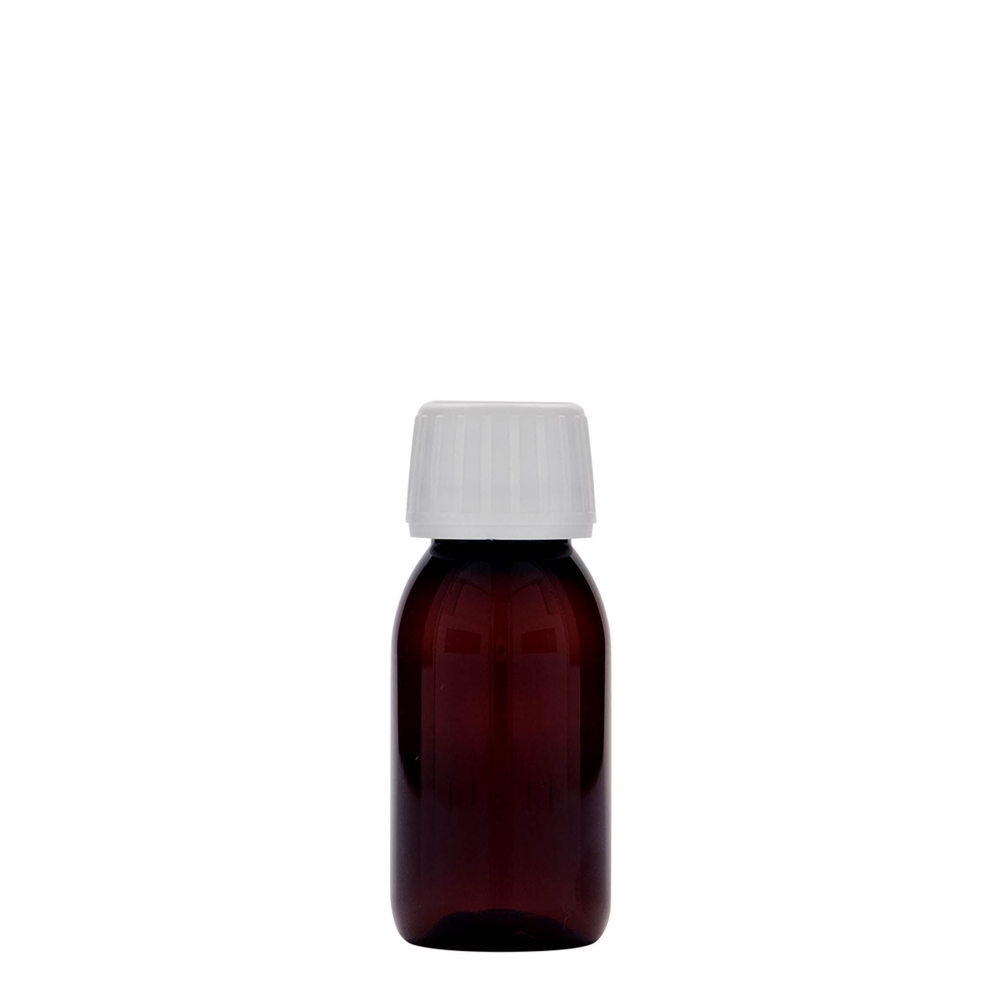 60 ml PET-lääkepullo, ruskea, muovi, suuaukko: PP 28