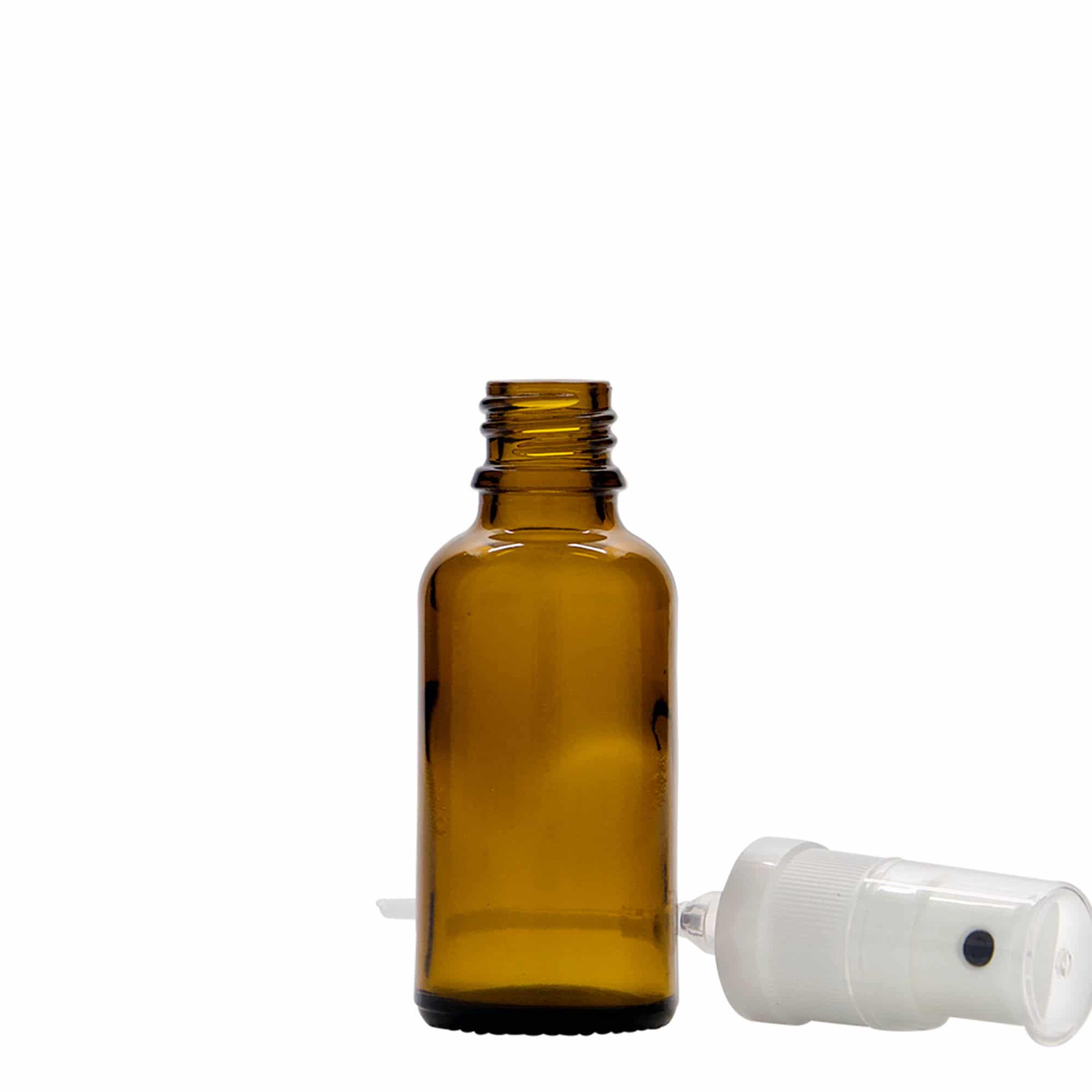 30 ml spray-pullo lääke, lasi, ruskea, suu: DIN 18