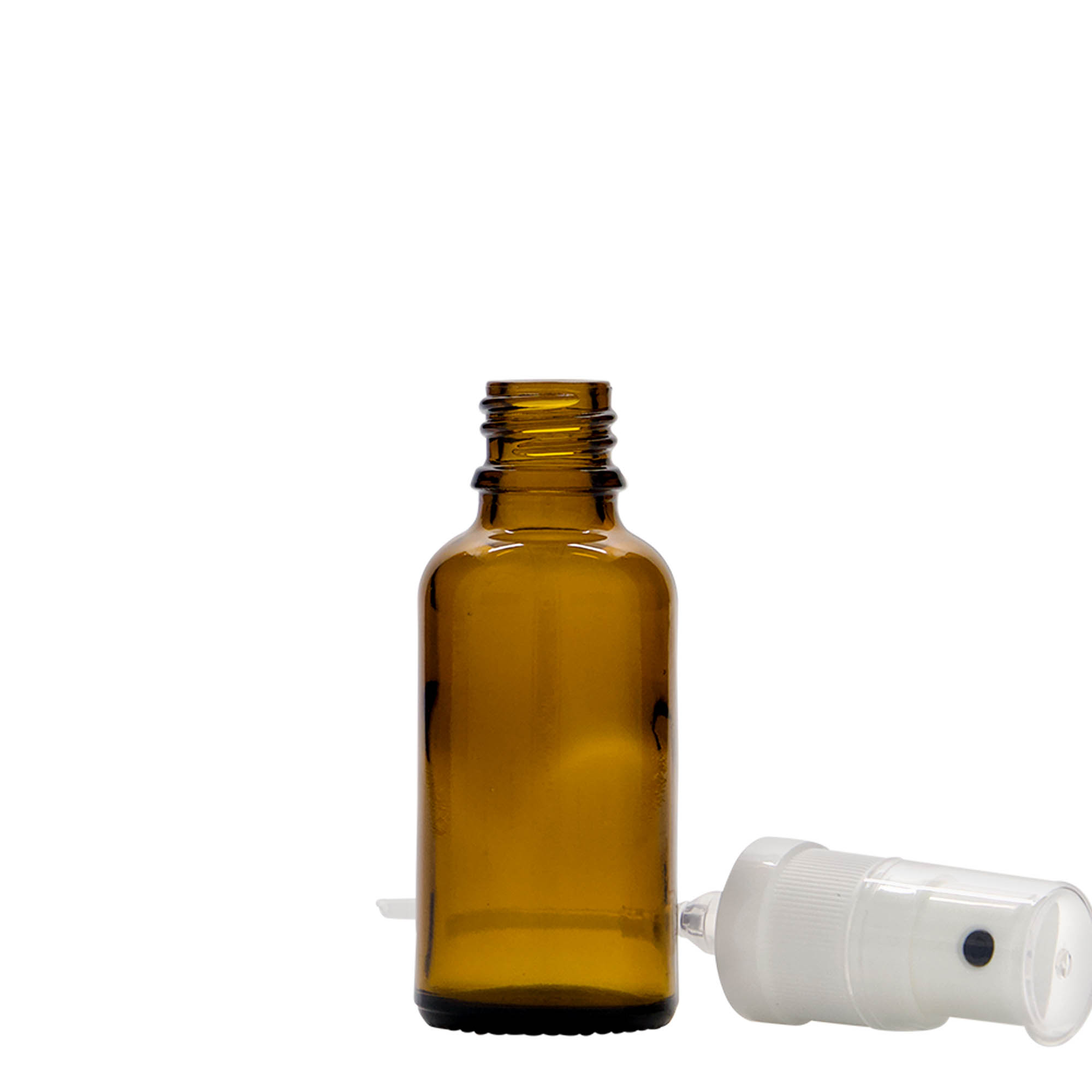 30 ml suihkepullo lääke, lasia, ruskea, suuaukko: DIN 18