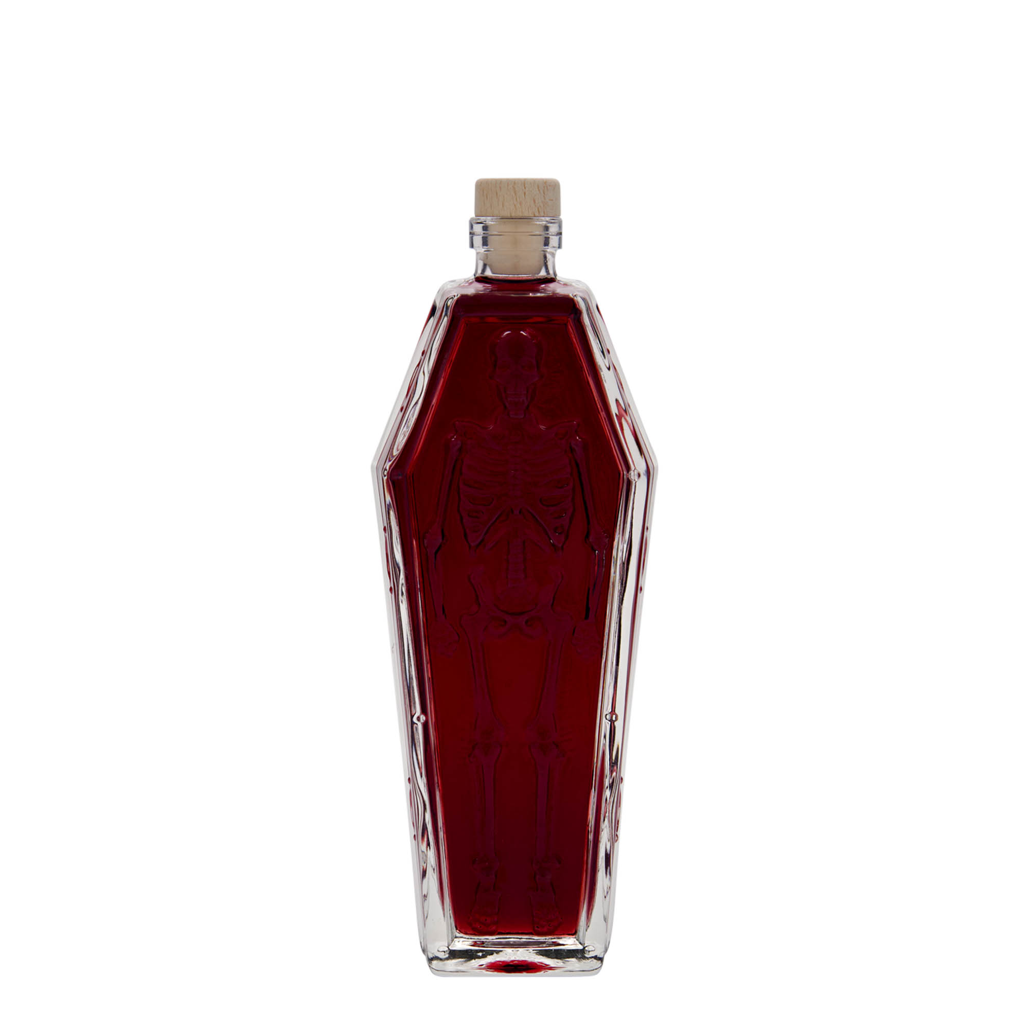 200 ml lasipullo 'arkku', suuaukko: korkki