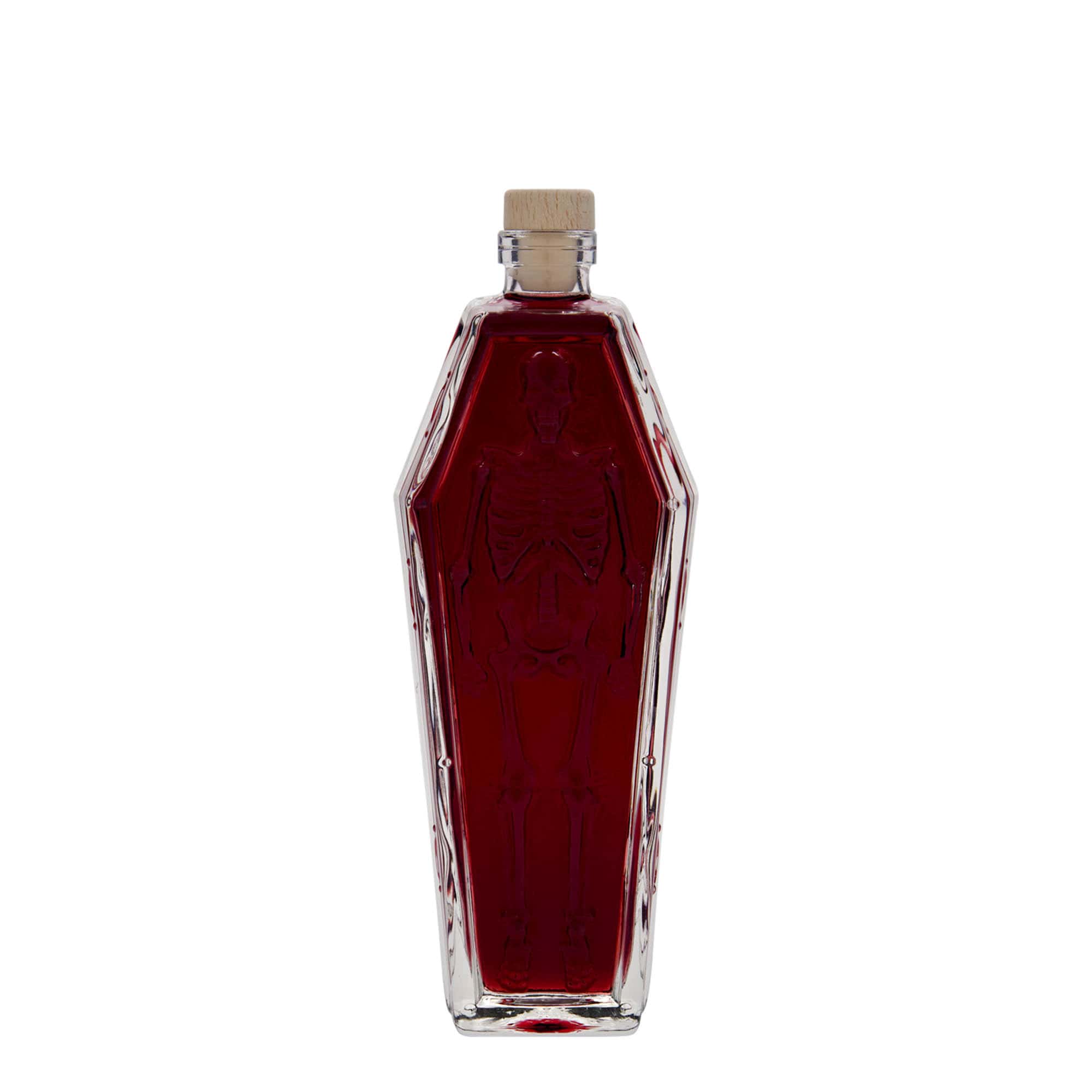200 ml lasipullo 'arkku', suuaukko: korkki