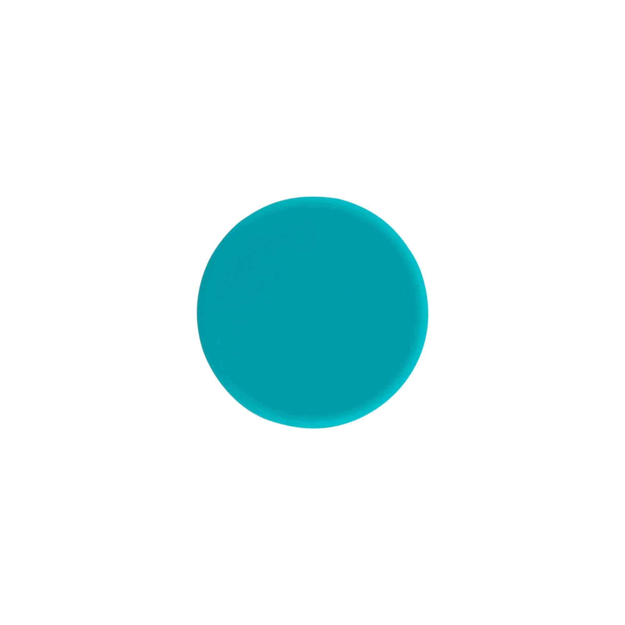 Ruuvikorkki, ABS-muovia, turkoosi, suuaukkoon: GPI 28/400