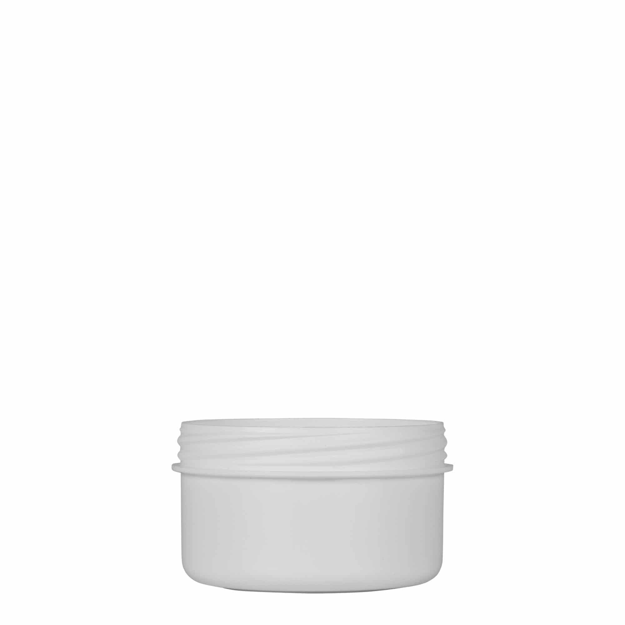 60 ml muovirasia 'White Line', PP, valk., suu: Kierrekorkki 60 ml muovirasia 'White Line', PP, valk., suu: Kierrekorkki