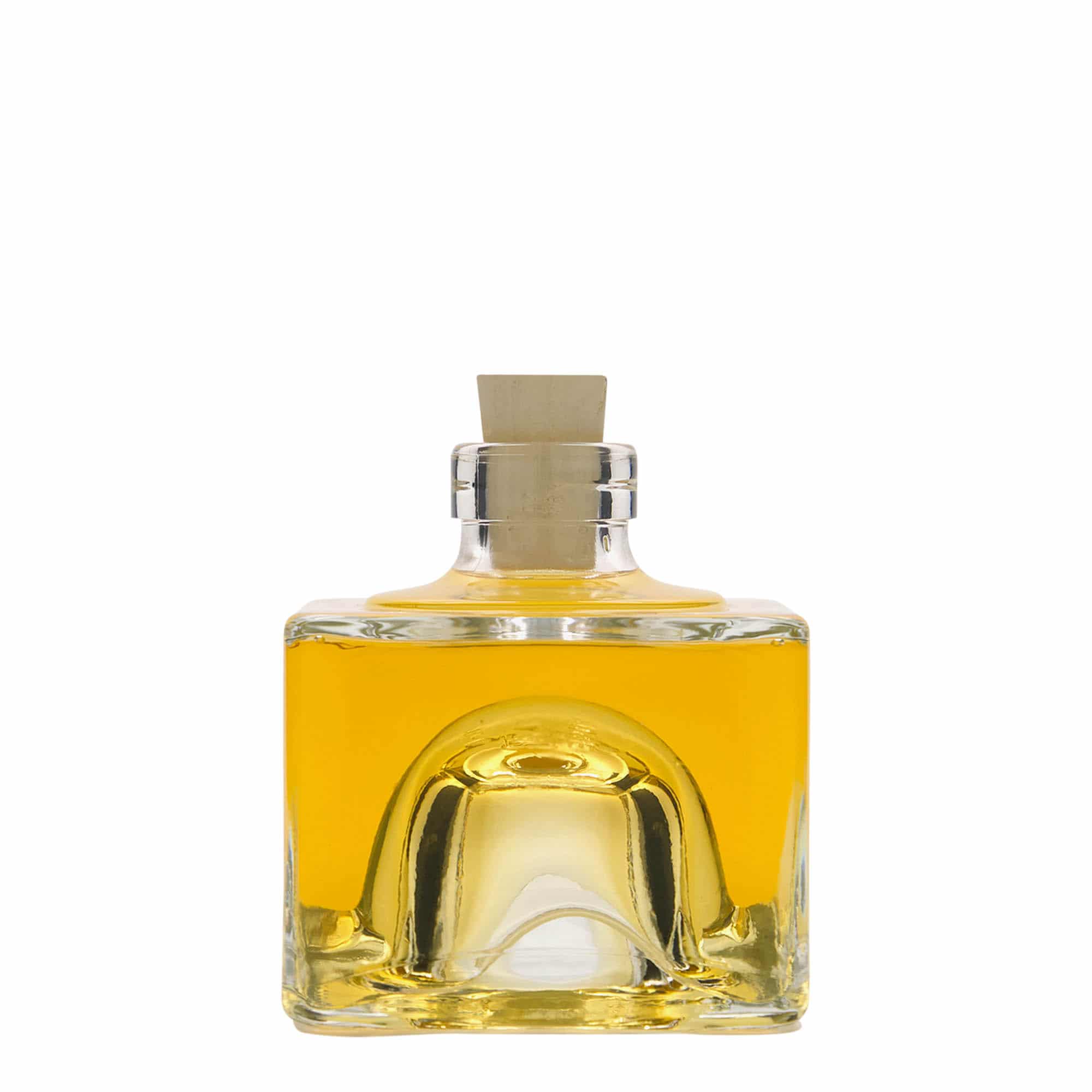 200 ml lasipullo 'Cocolores', neliö, suu: korkki