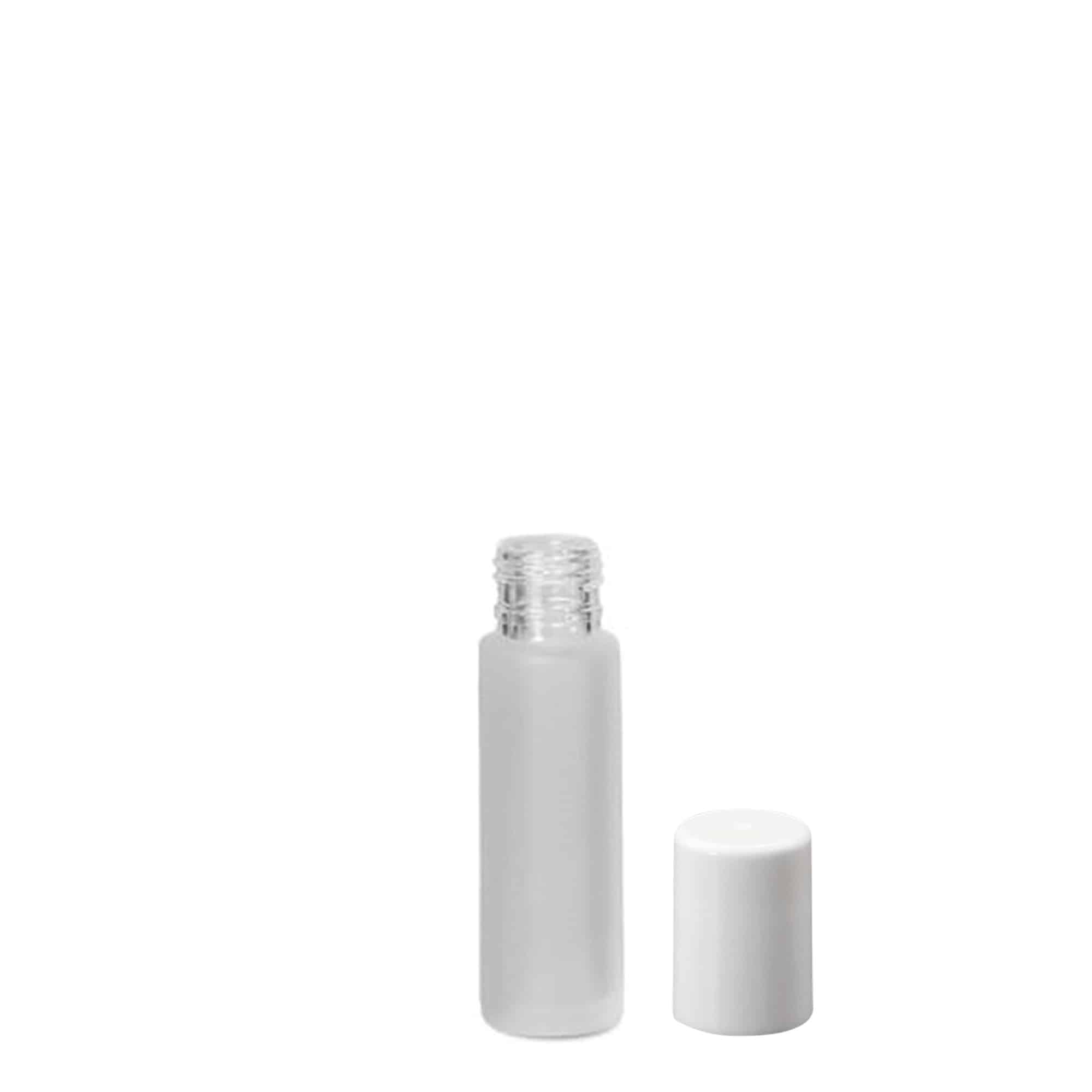 10 ml roll-on-pullo, lasia, huurrettu, suuaukko: ruuvikorkki