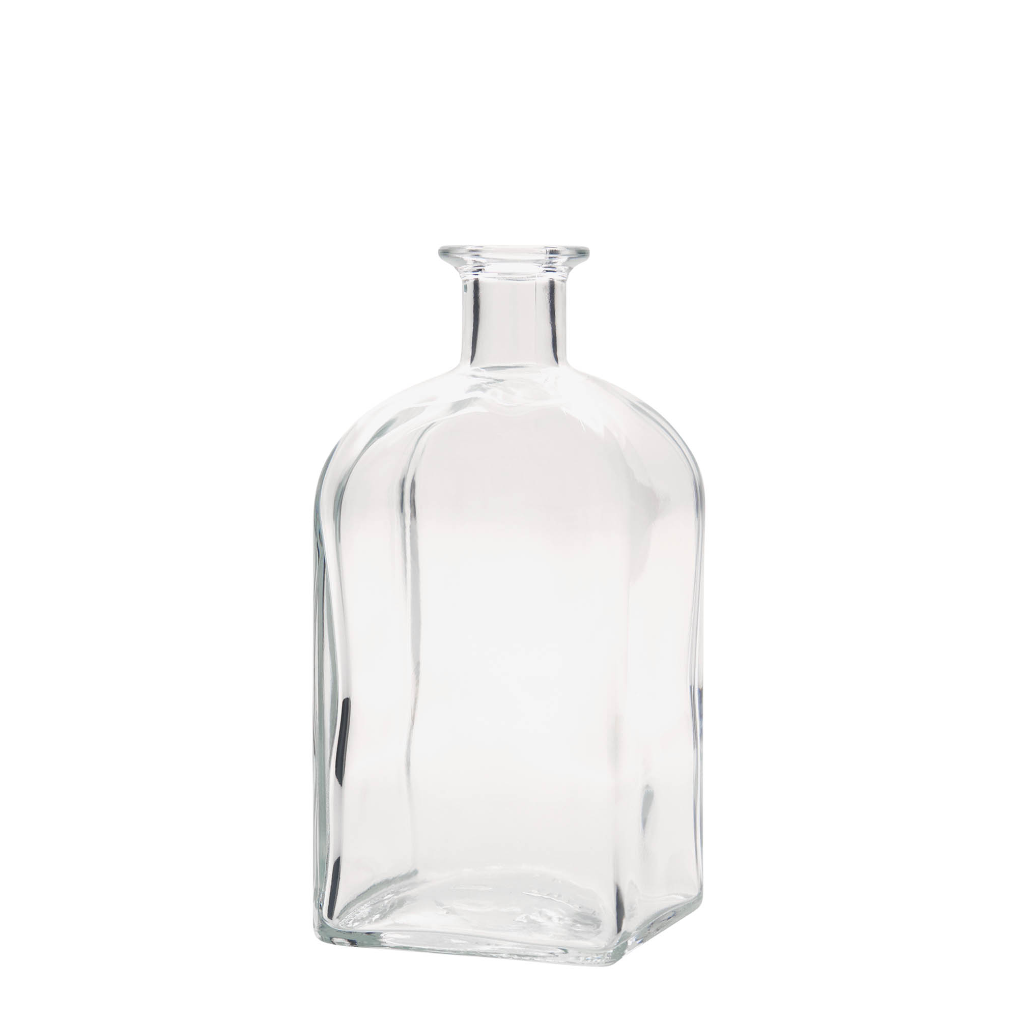 700 ml lasipullo Apotheker Carré, neliö, suuaukko: korkki