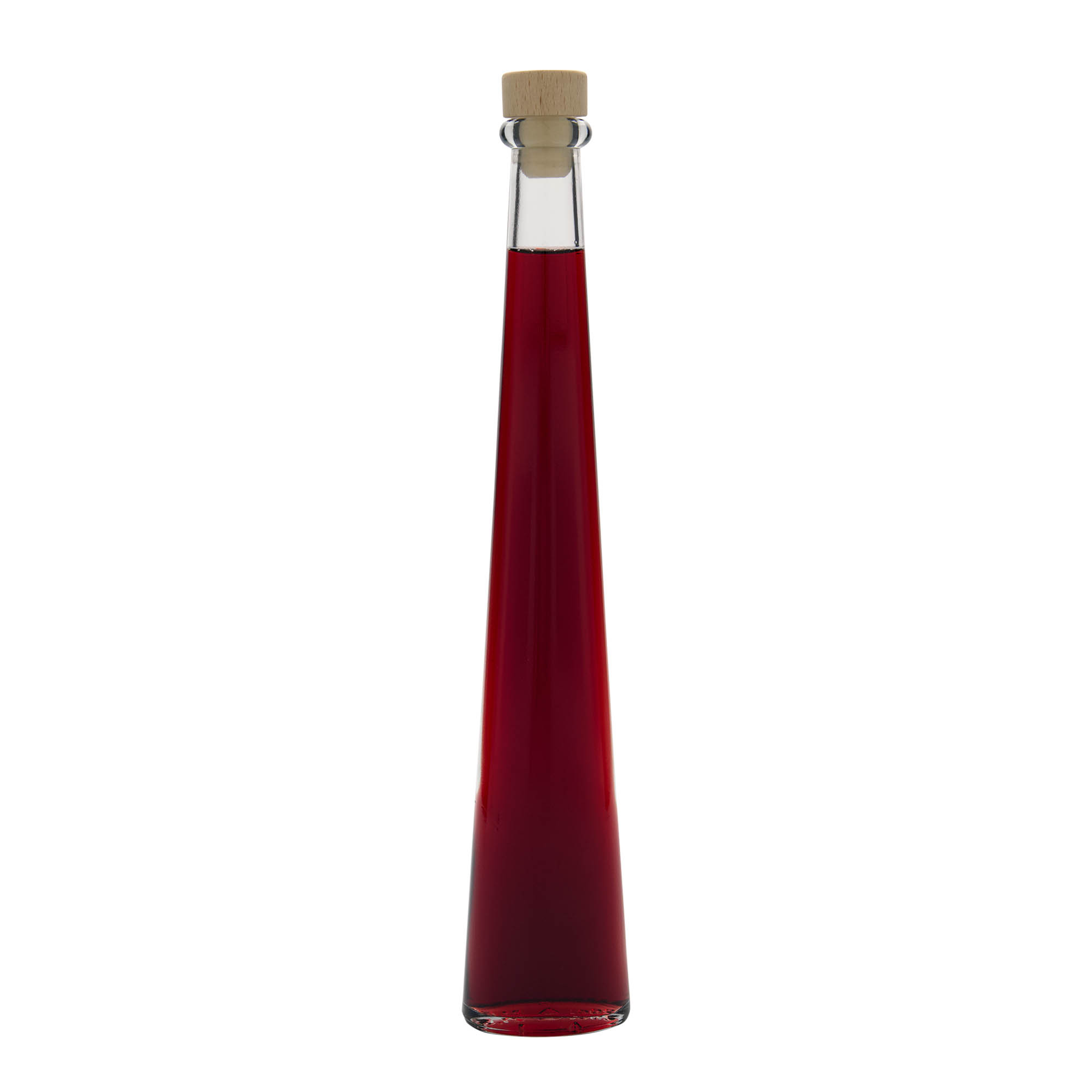 200 ml lasipullo 'Dama Ovale', soikea, suuaukko: korkki