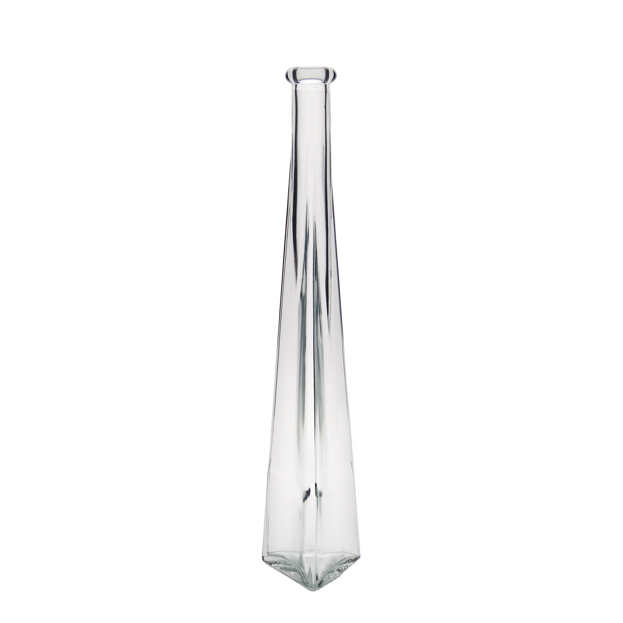 200 ml lasipullo ”Dama Triangolore”, kolmionmuotoinen, suuaukko: korkki