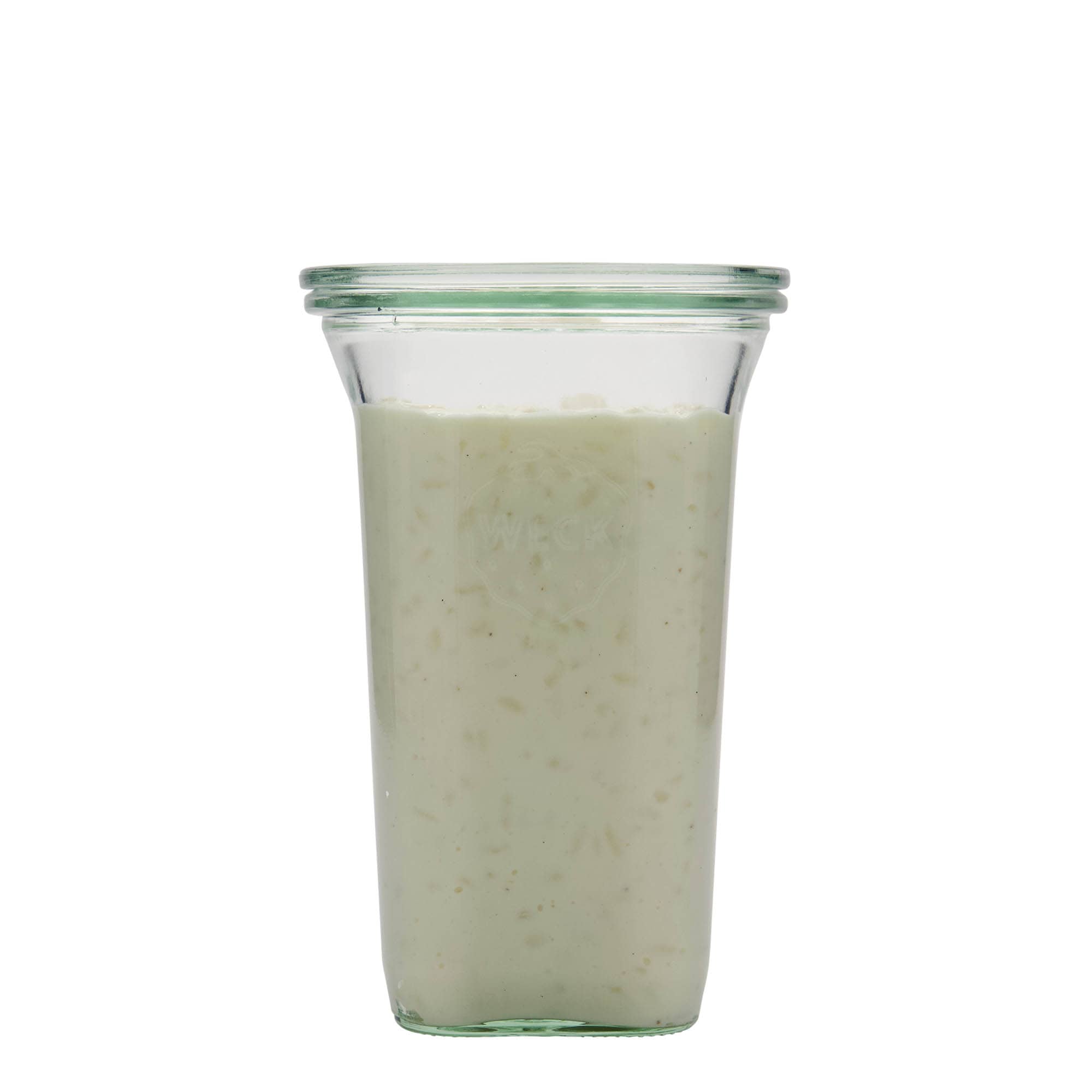 795 ml WECK-nelikulmainen lasi, neliskulmainen, suuaukko: pyöreä reuna