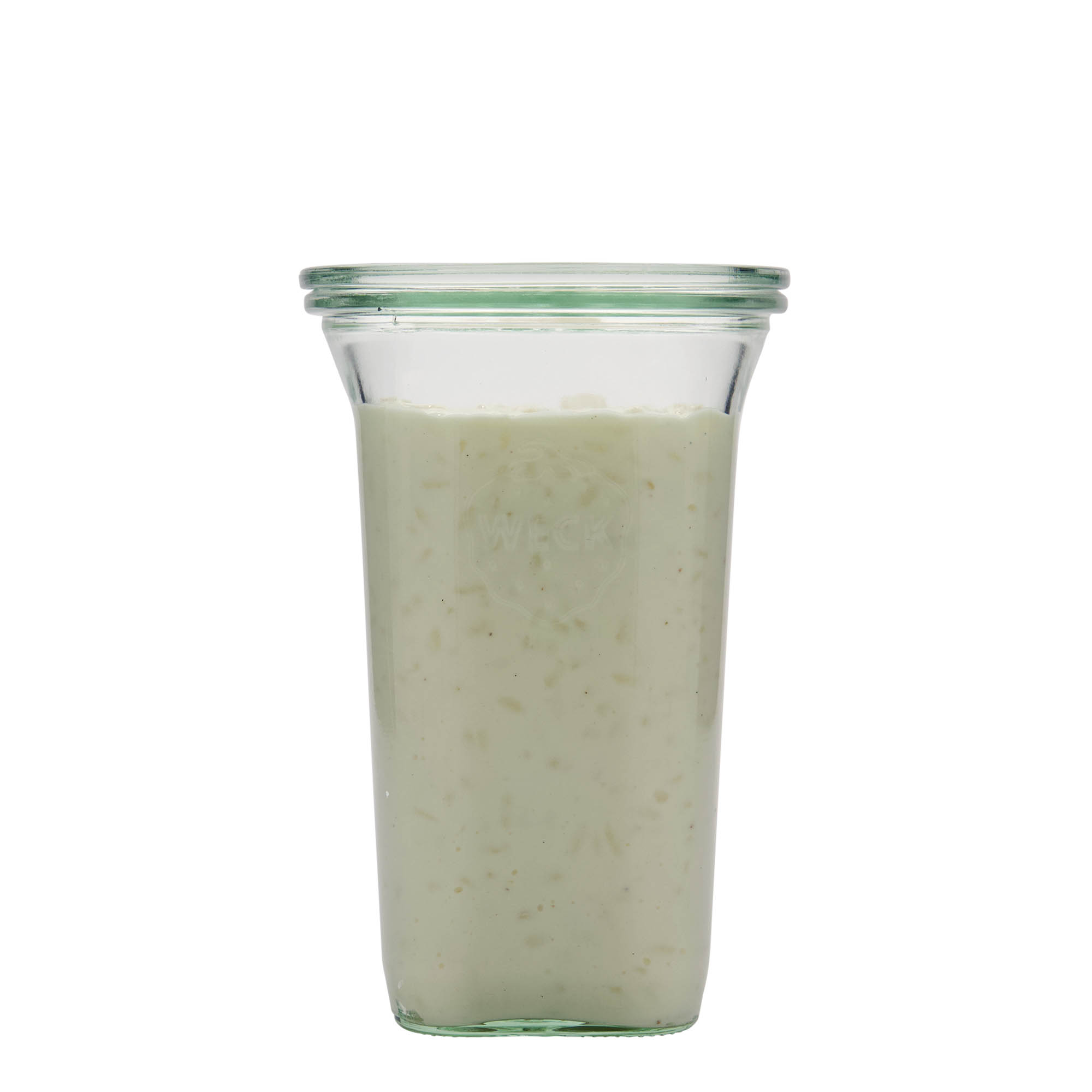 795 ml WECK-nelikulmainen lasi, neliskulmainen, suuaukko: pyöreä reuna