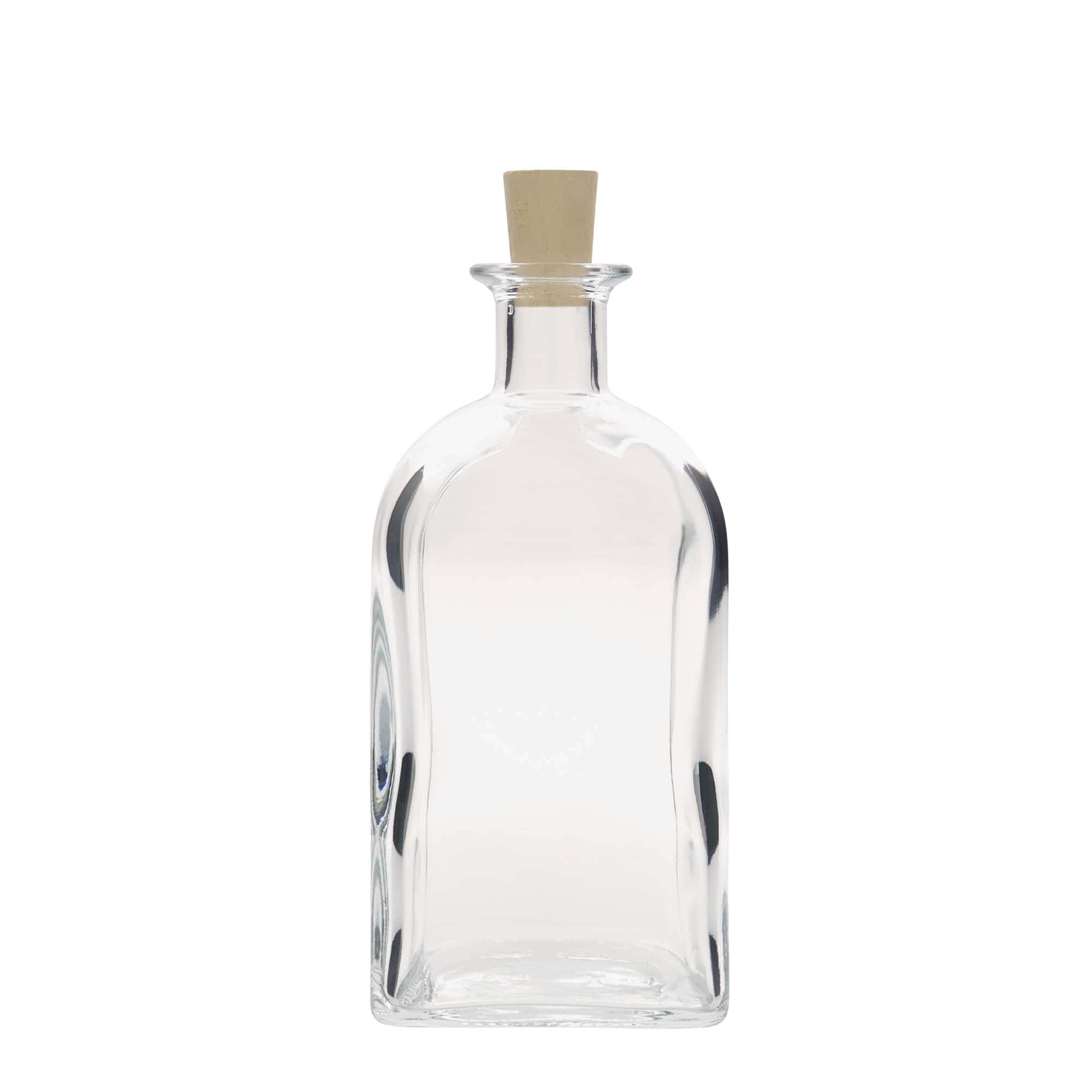700 ml lasipullo Apotheker Carré, neliö, suuaukko: korkki