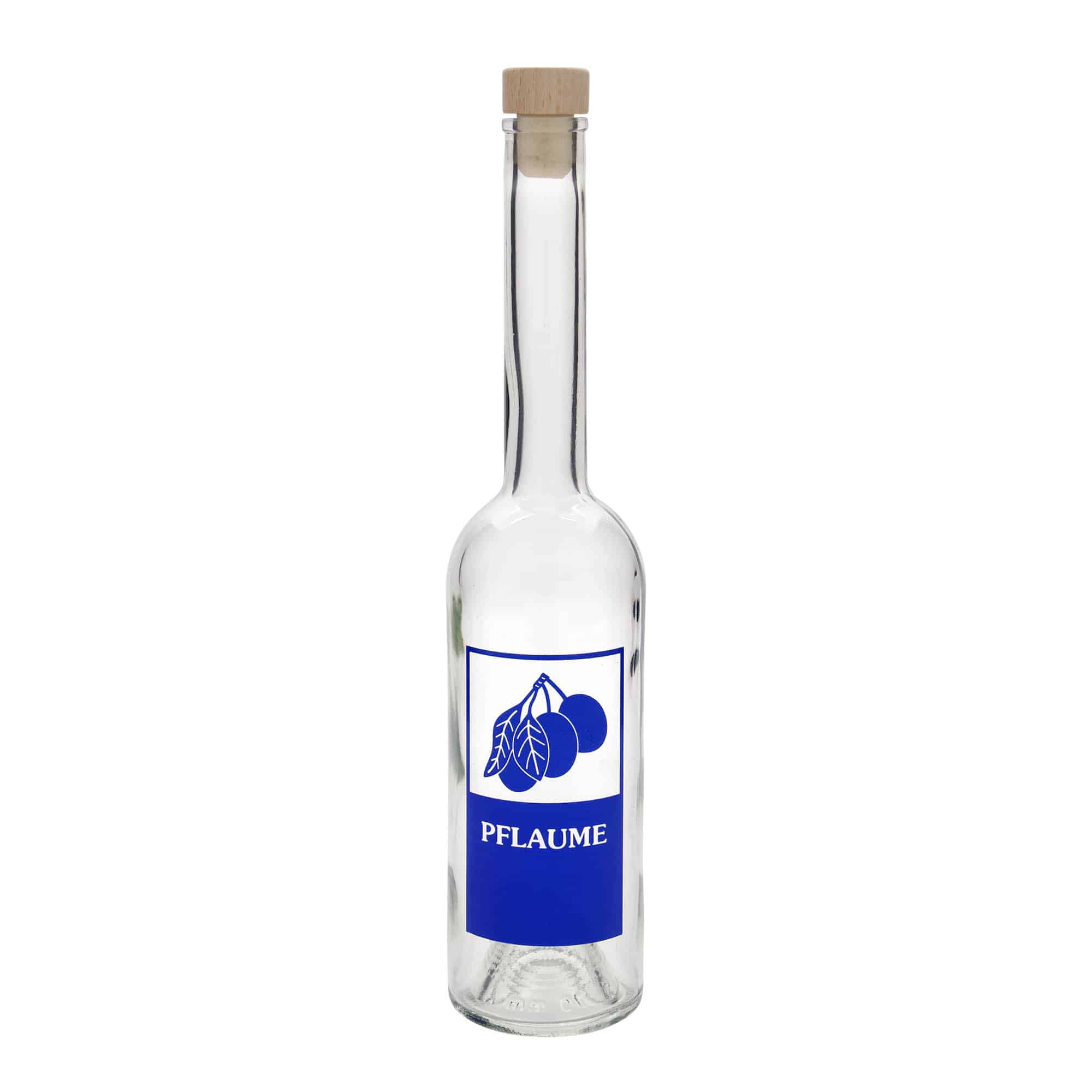500 ml lasipullo 'Opera', kuva: luumu, suuaukko: korkki