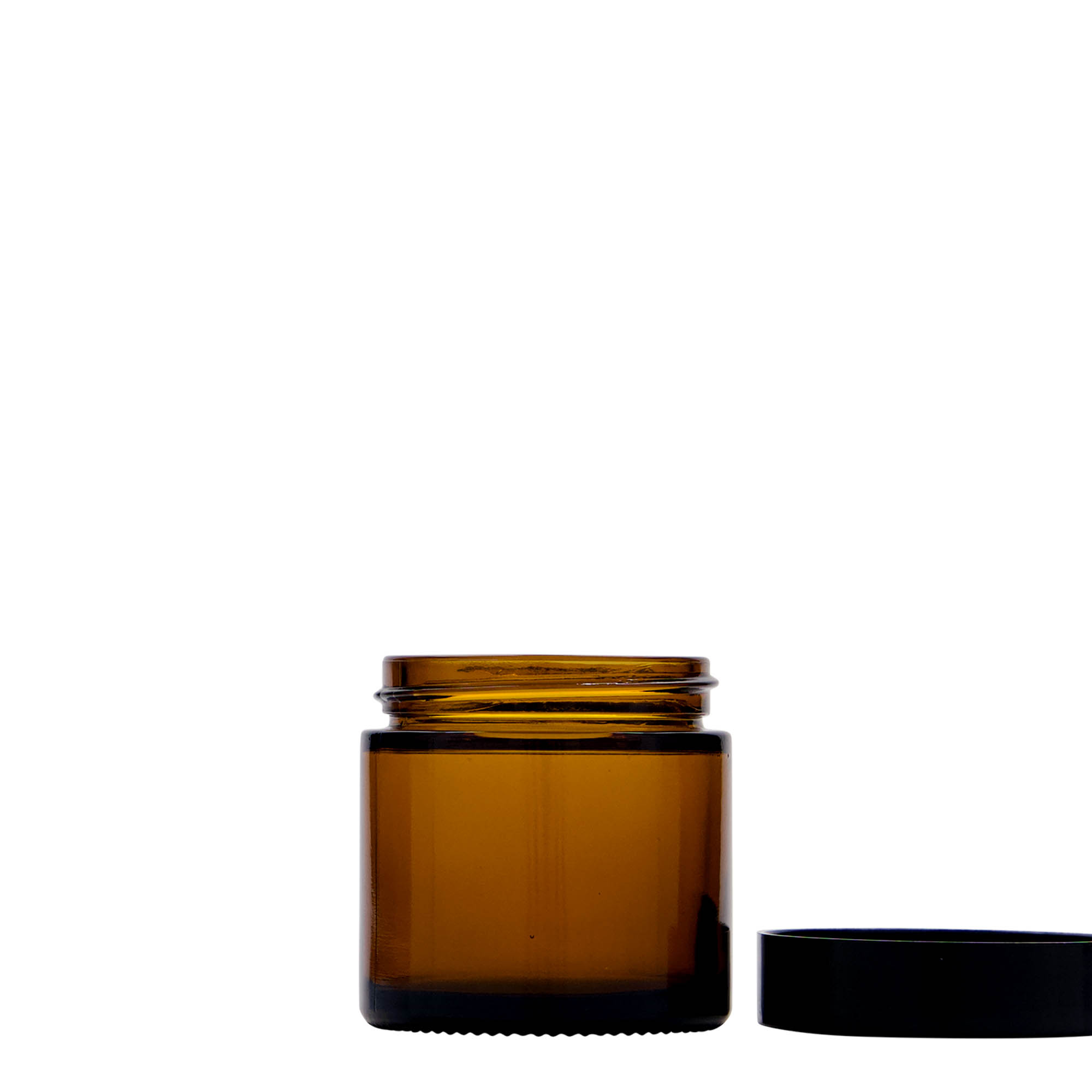 60 ml purkki 'Brown Line', lasia, ruskea, suuaukko: kierrekorkki 60 ml purkki 'Brown Line', lasia, ruskea, suuaukko: kierrekorkki