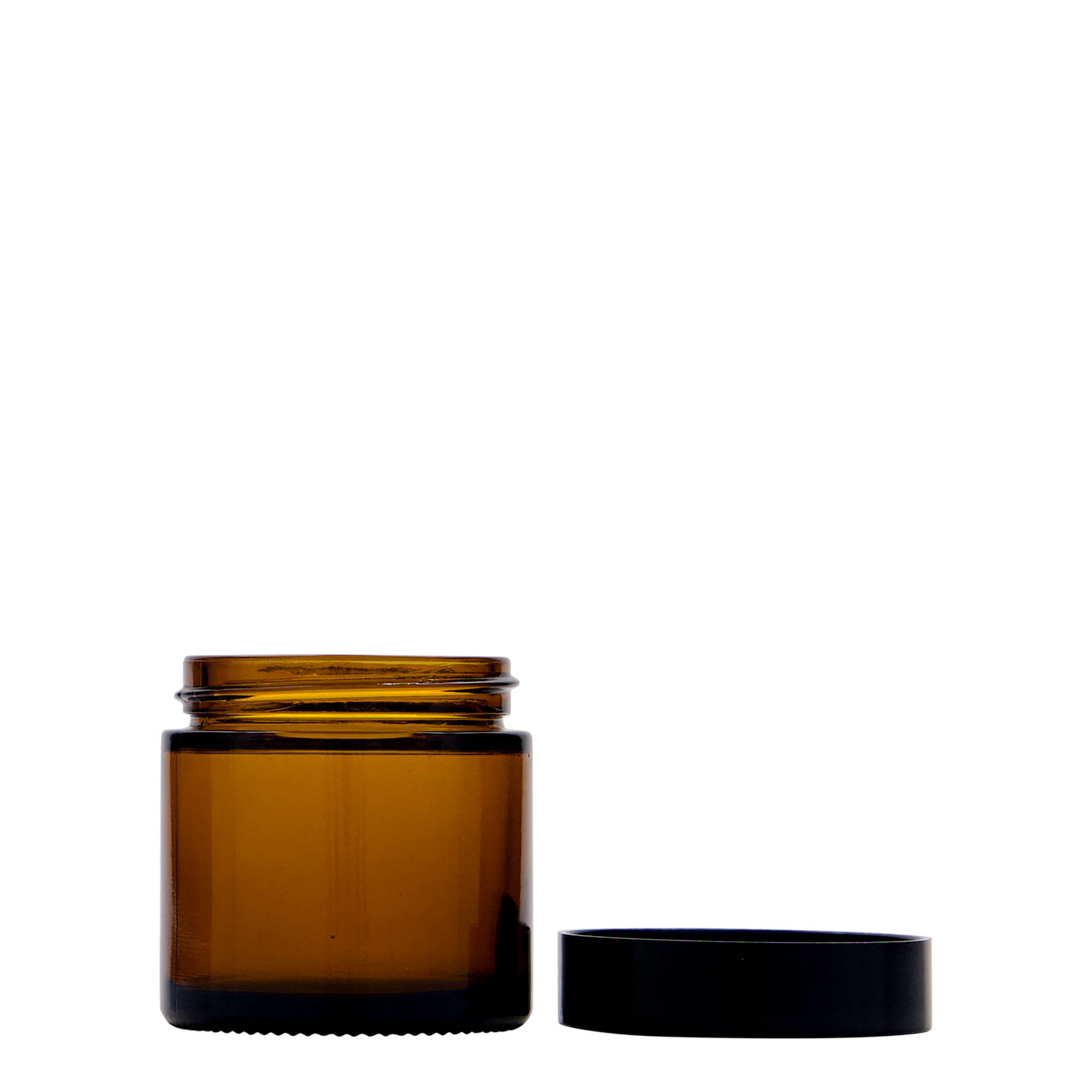 60 ml purkki 'Brown Line', lasia, ruskea, suuaukko: kierrekorkki 60 ml purkki 'Brown Line', lasia, ruskea, suuaukko: kierrekorkki