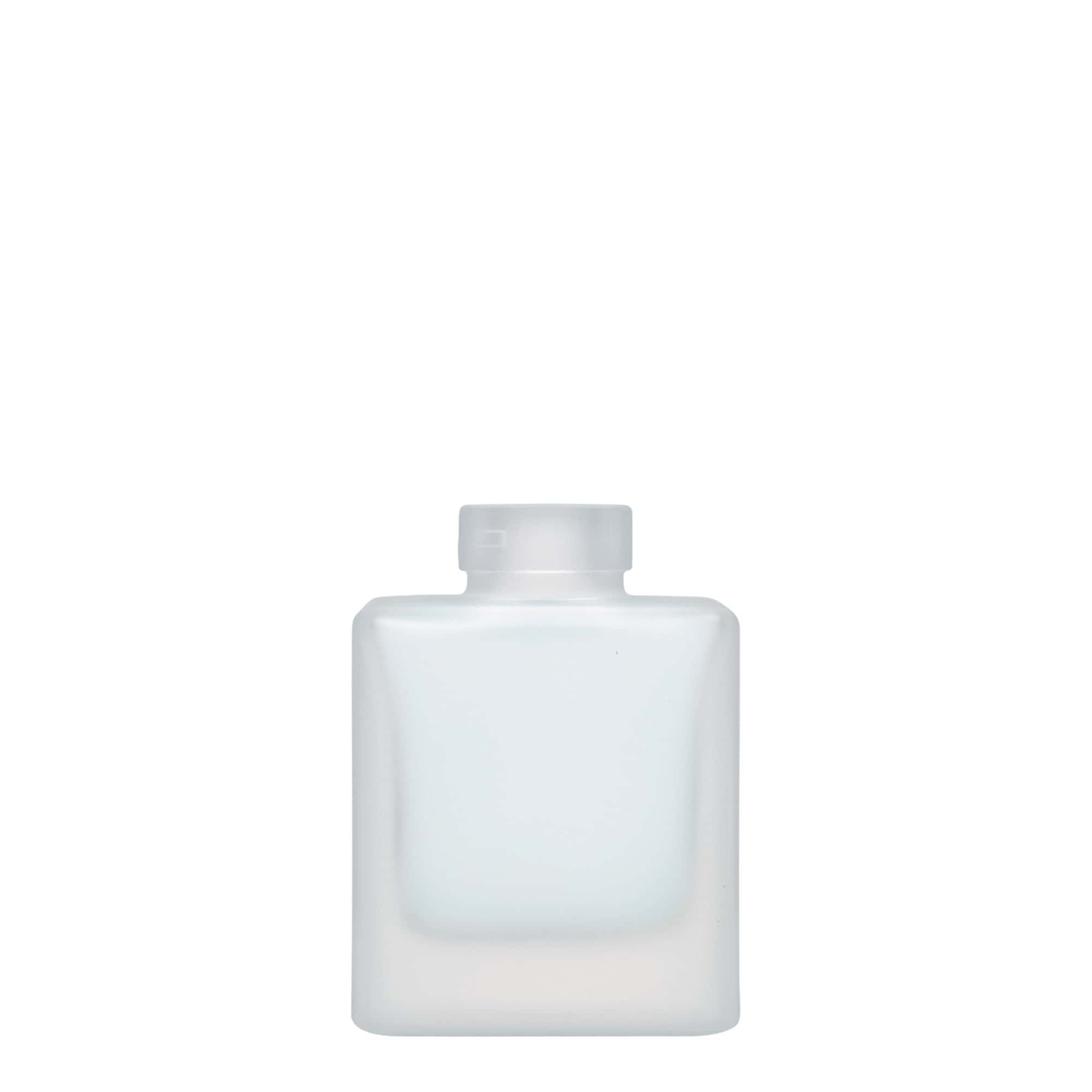 100 ml lasipullo 'Cube', neliömäinen, huurrettu, suuaukko: korkki