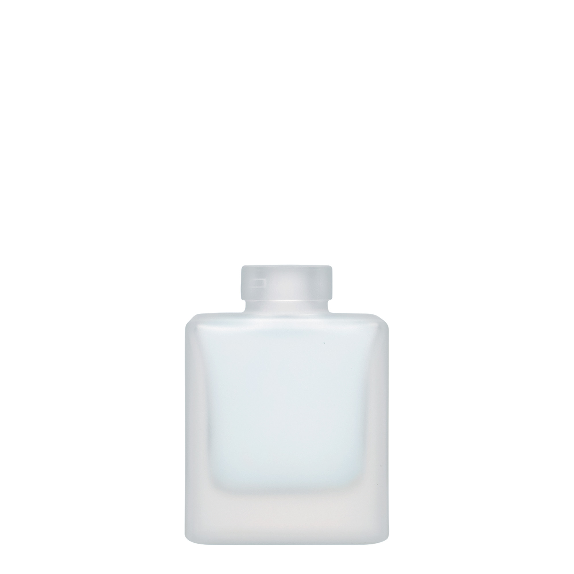 100 ml lasipullo 'Cube', neliömäinen, huurrettu, suuaukko: korkki 100 ml lasipullo 'Cube', neliömäinen, huurrettu, suuaukko: korkki