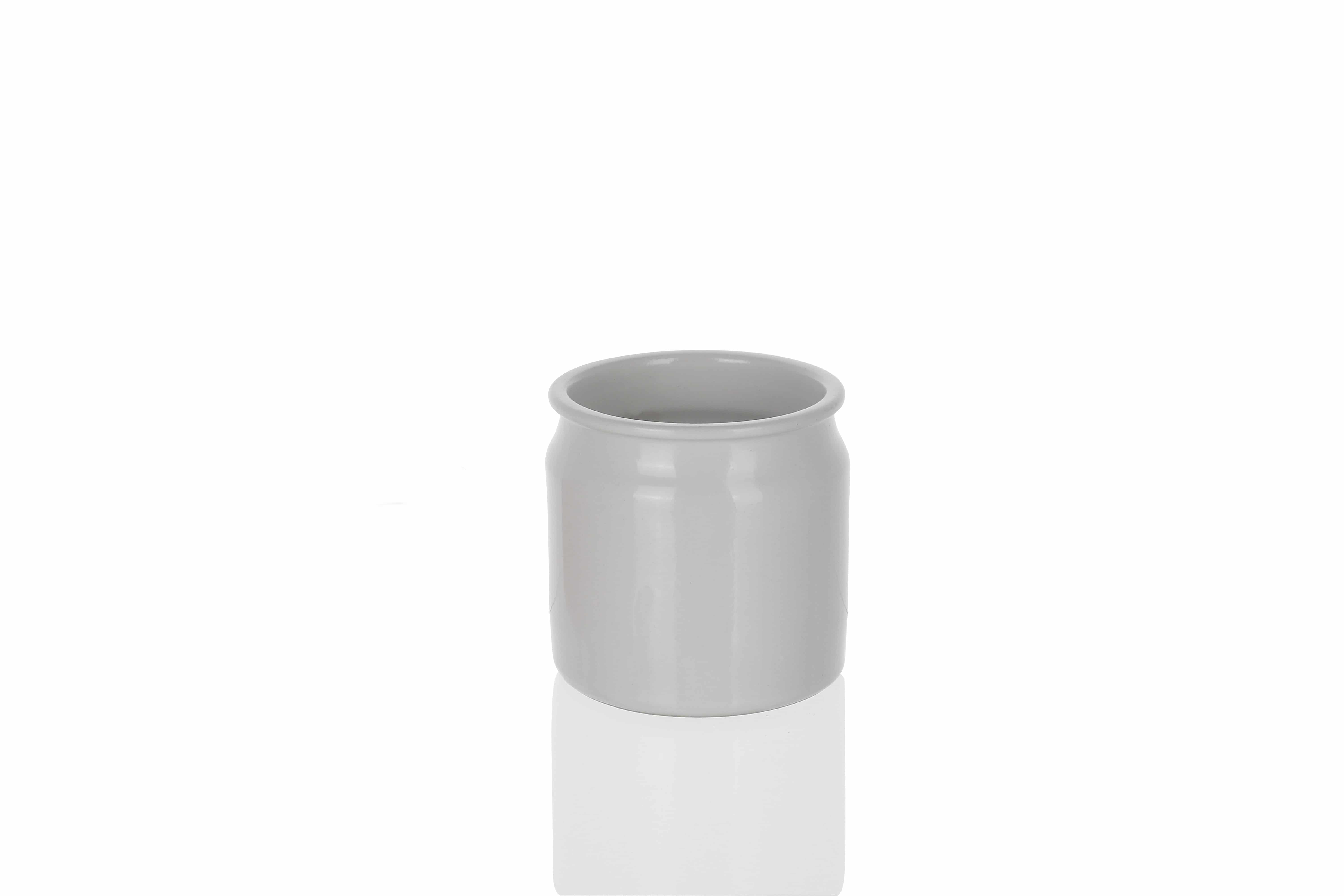 160 ml keraaminen ruukku, keramiikka, valk., suu: korkki