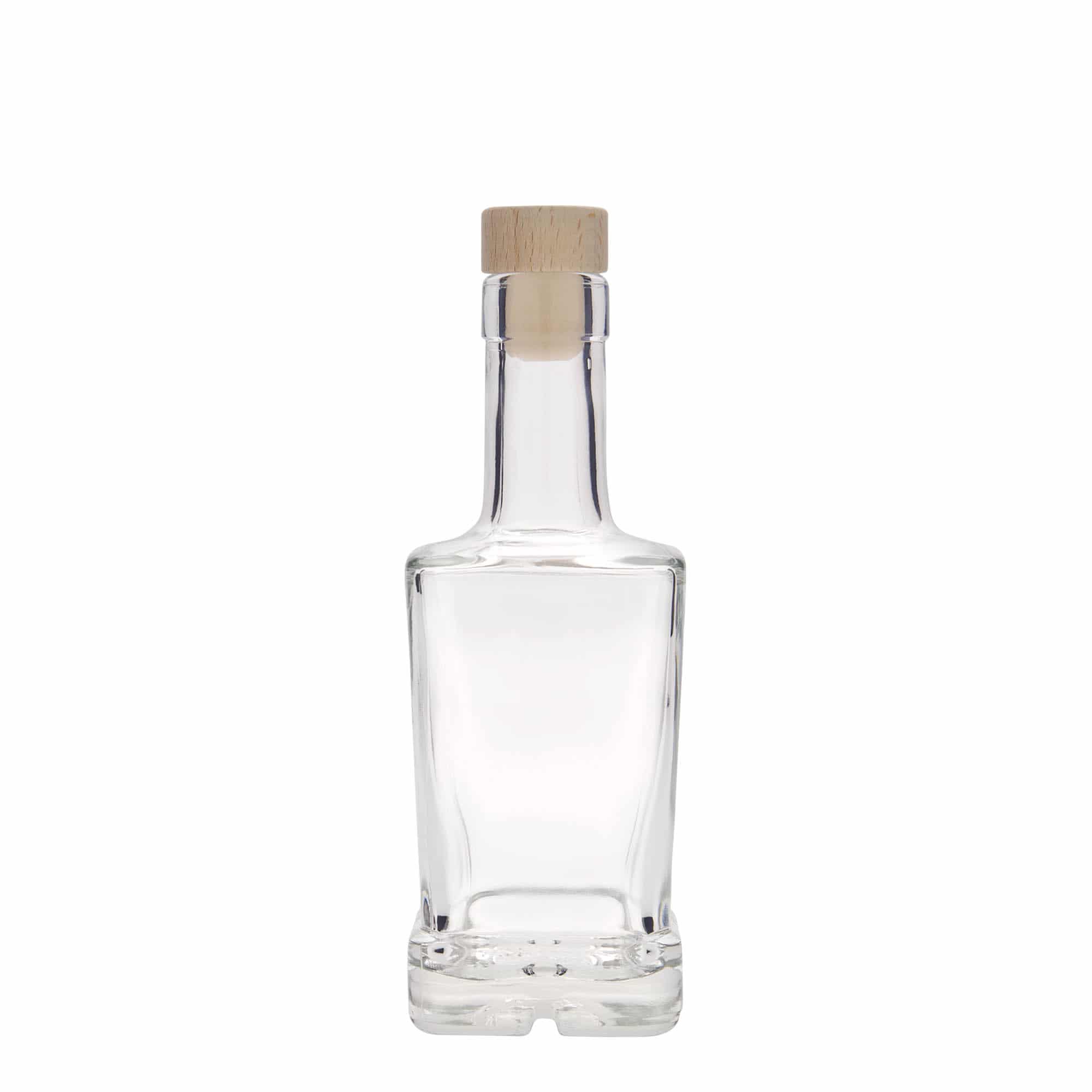 250 ml lasipullo ”Rene”, neliömäinen, suuaukko: korkki