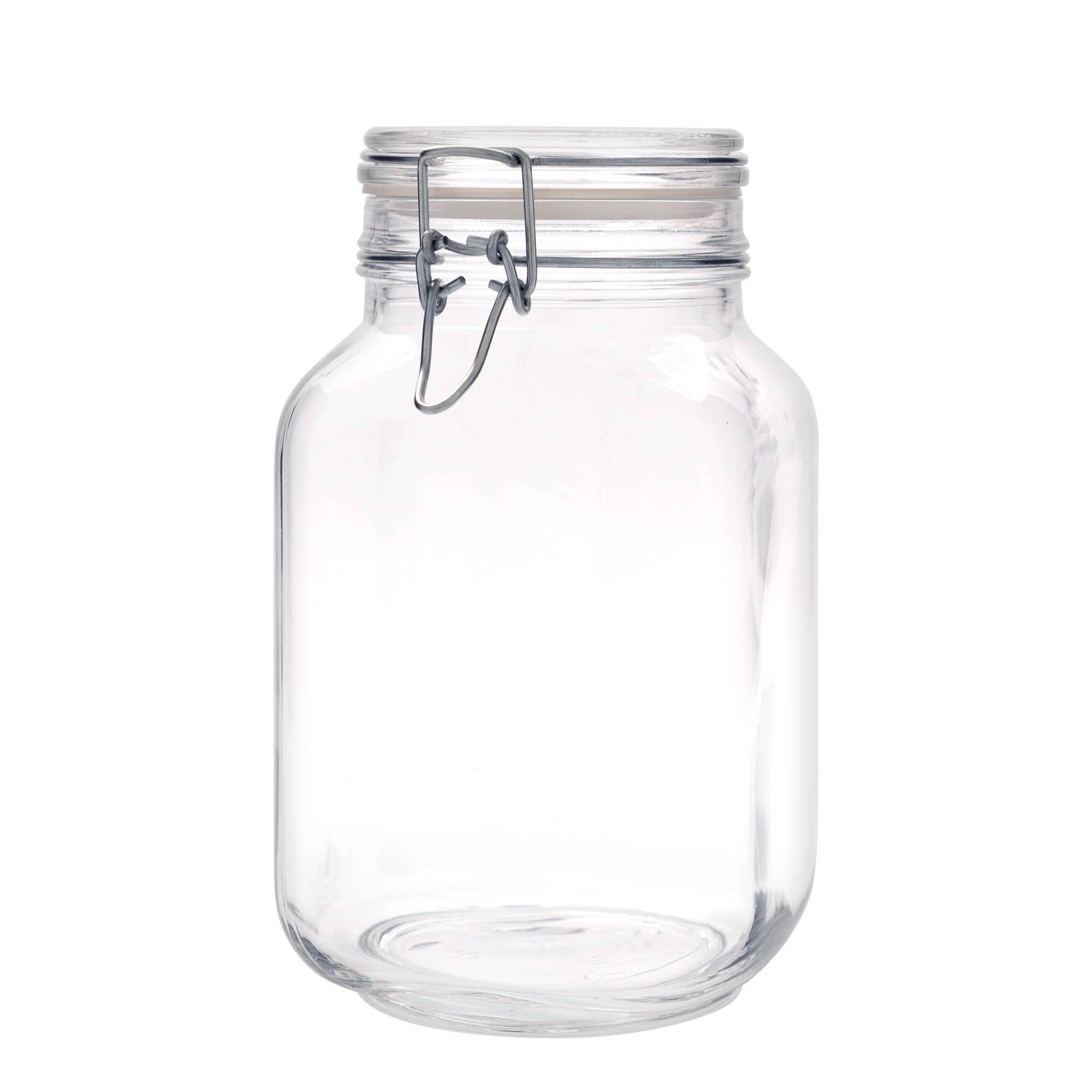 2 000 ml langallinen lasipurkki 'Fido', neliö, suuaukko: langallinen suljin