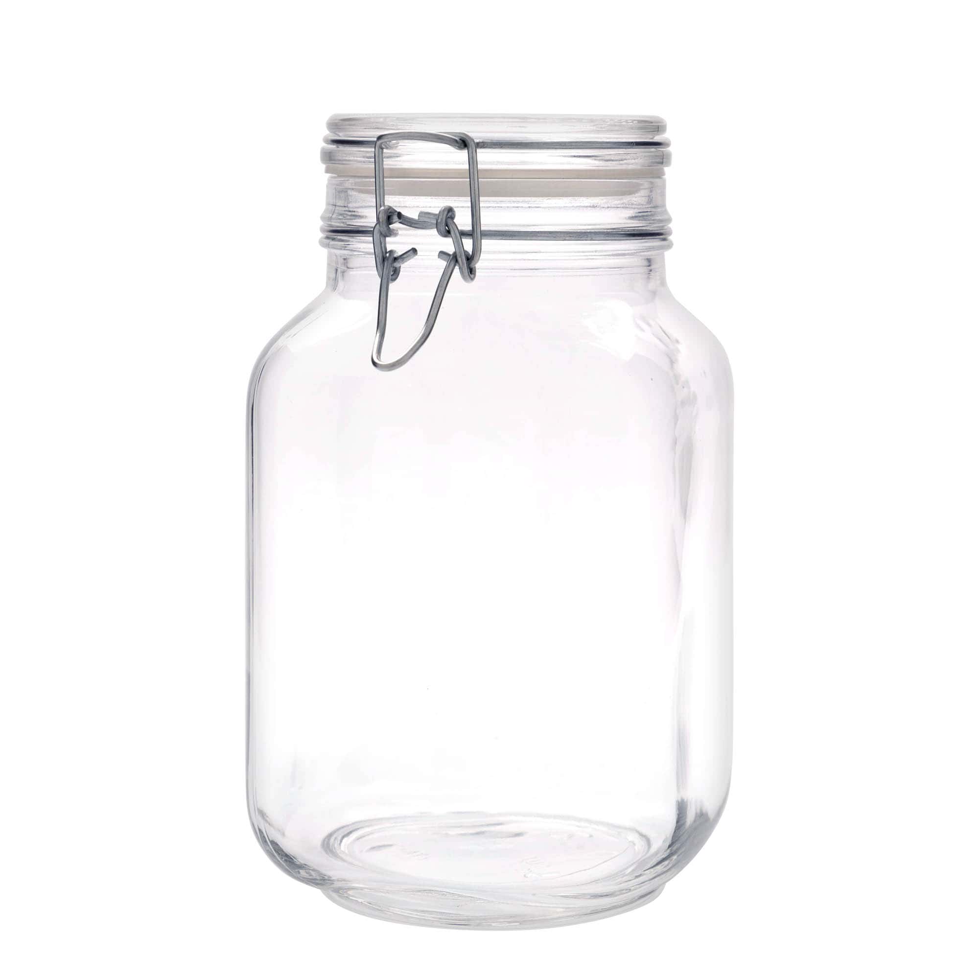 2 000 ml langallinen lasipurkki 'Fido', neliö, suuaukko: langallinen suljin