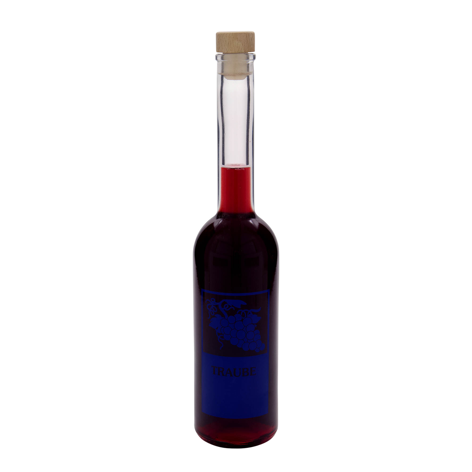 500 ml lasipullo 'Opera', kuvio: Viinirypäle, suuaukko: korkki