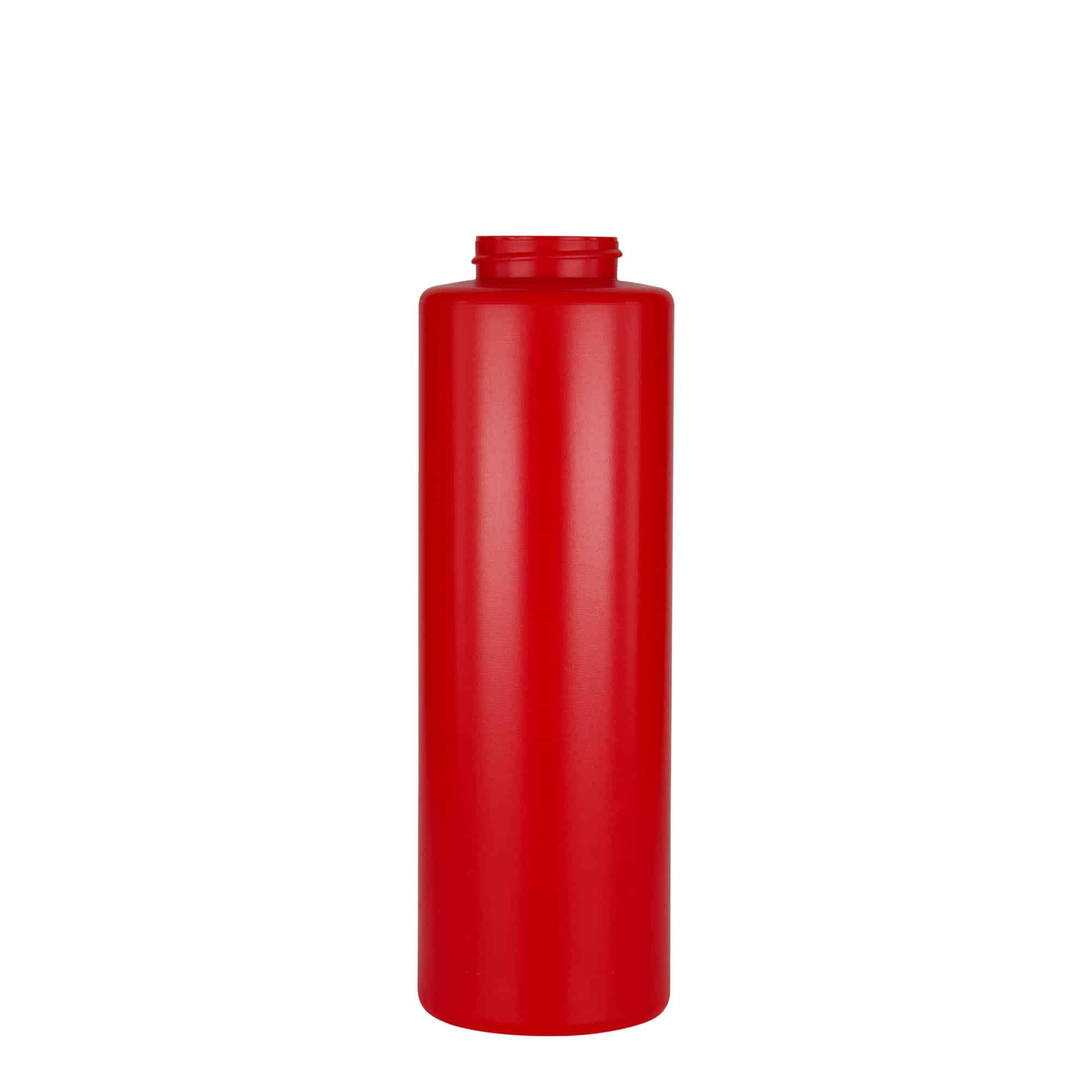 500 ml kastikepullo, LDPE-muovi, punainen, suuaukko: 38/400