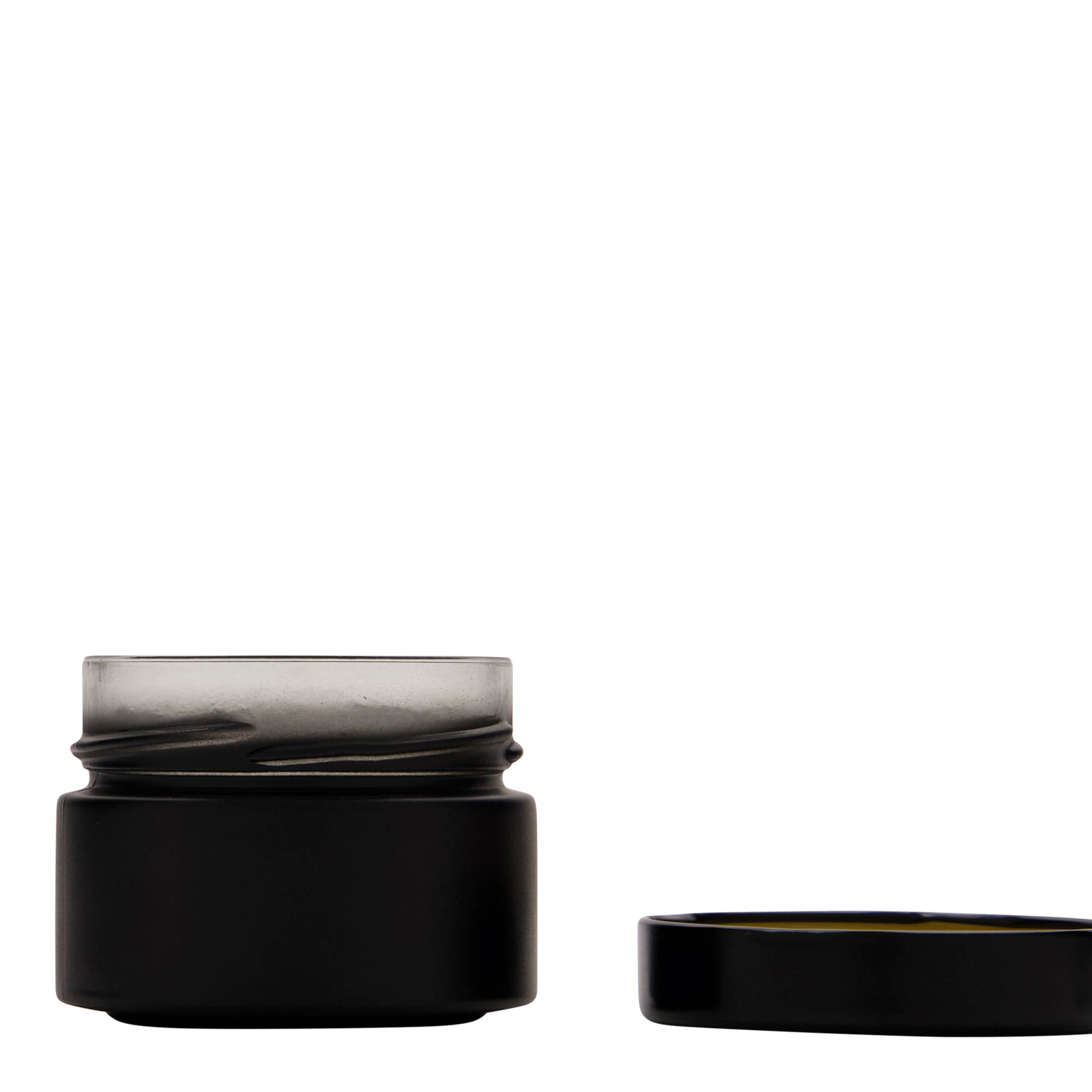 130 ml pyöreä lasi 'Aurora', musta, suuaukon tyyppi: Deep-Twist-Off (DTO 66)
