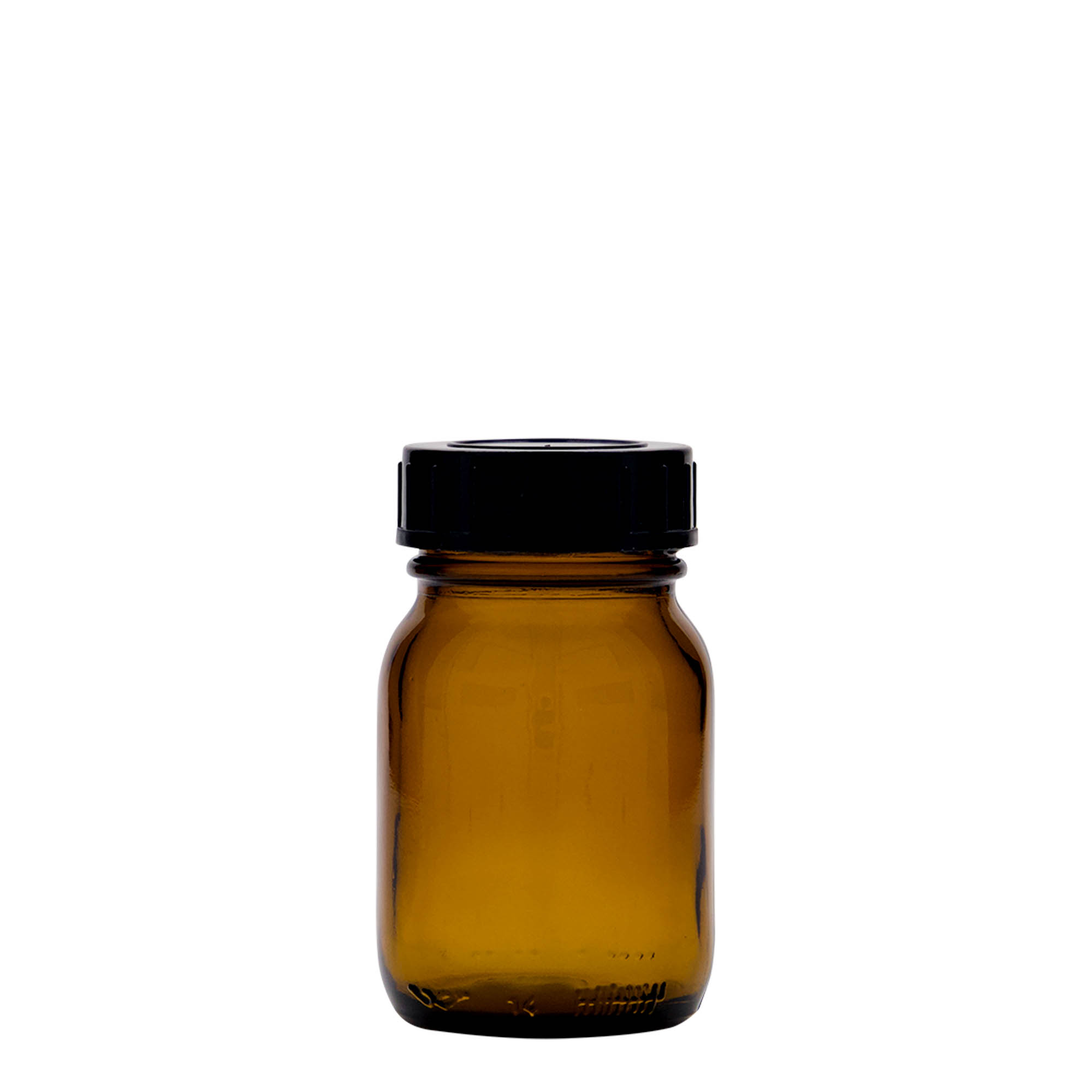 75 ml leveäkaulainen lasi, ruskea, suuaukko: DIN 40 75 ml leveäkaulainen lasi, ruskea, suuaukko: DIN 40