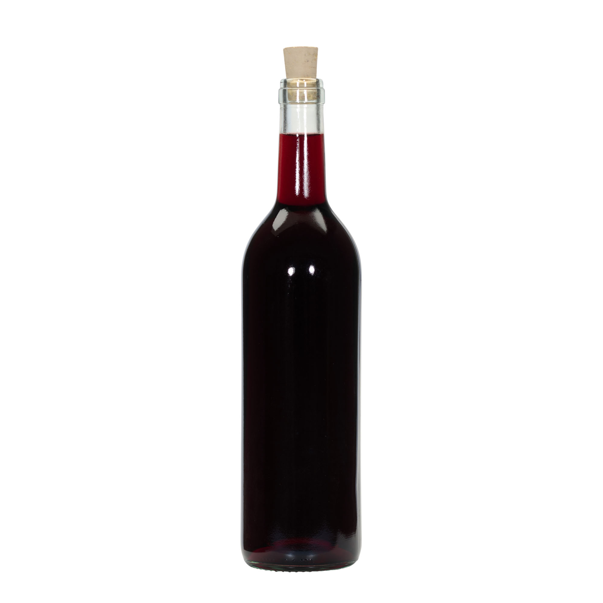 750 ml lasipullo ”Bordeaux Tradition”, suuaukon tyyppi: korkki