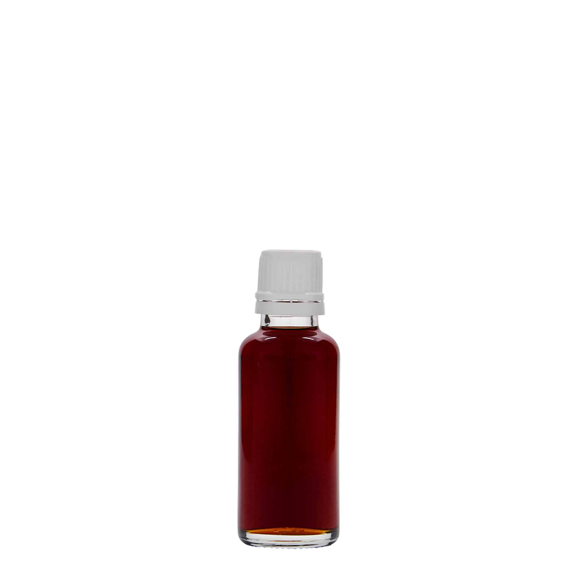30 ml lääkepullo, lasi, suu: DIN 18