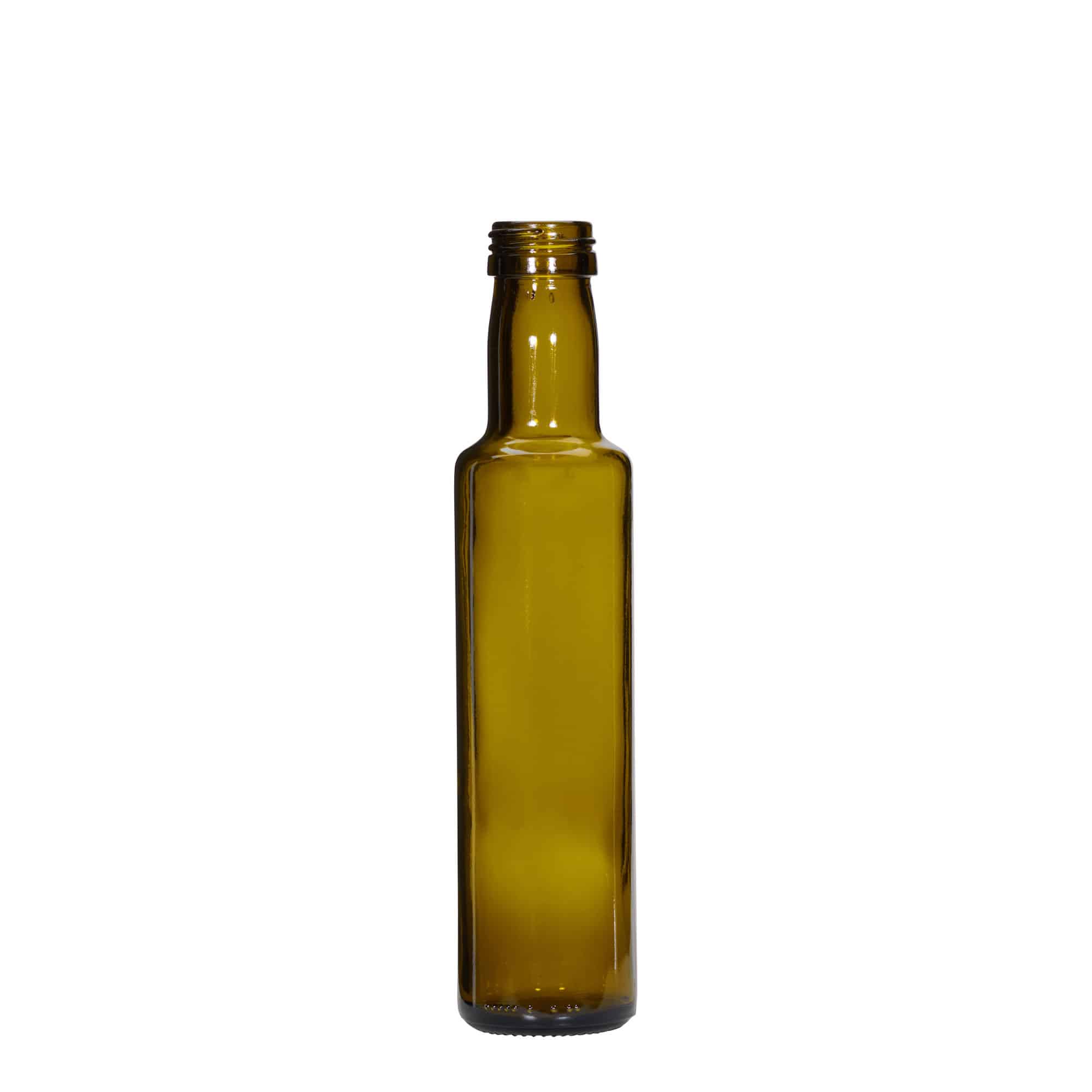 250 ml lasipullo 'Dorica', antiikinvihreä, suu: PP 31,5 250 ml lasipullo 'Dorica', antiikinvihreä, suu: PP 31,5