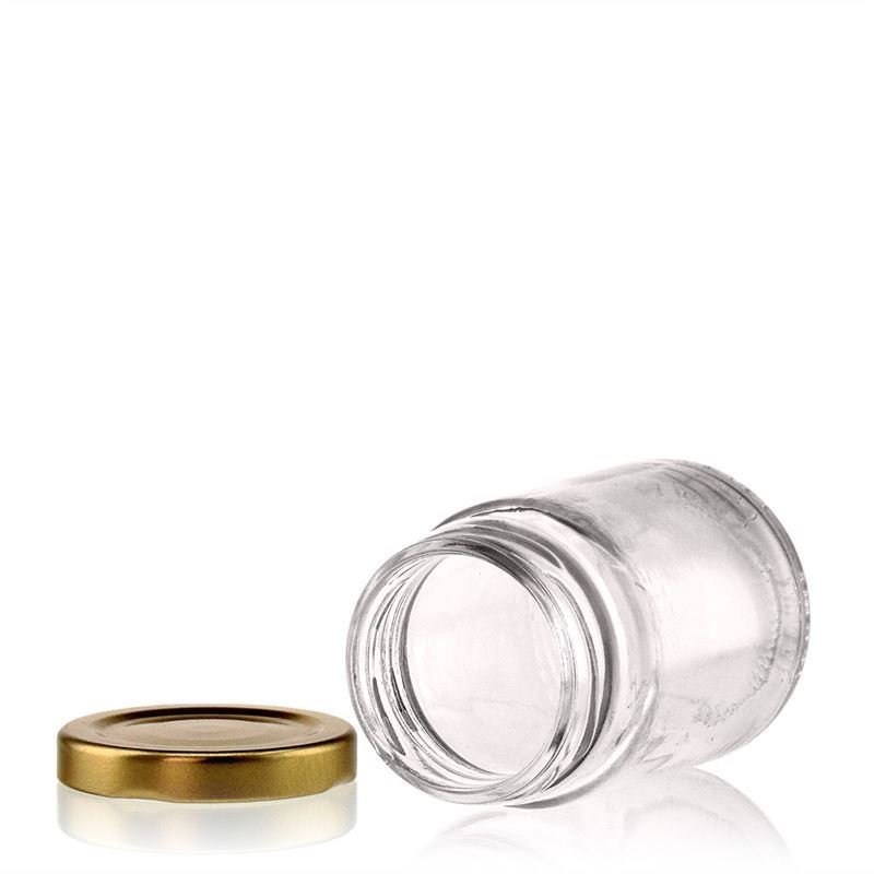 106 ml korkea pyöreä lasi, suuaukko: Twist-Off (TO 48) 106 ml korkea pyöreä lasi, suuaukko: Twist-Off (TO 48)