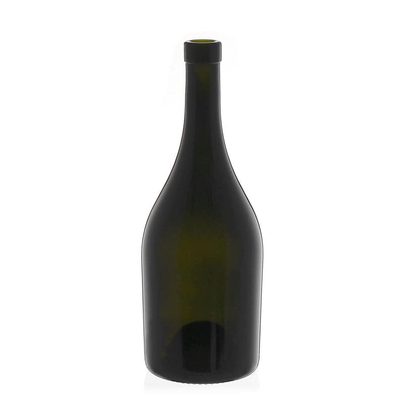 750 ml viinipullo 'Exclusive', antiikinvihreä, suu: korkki