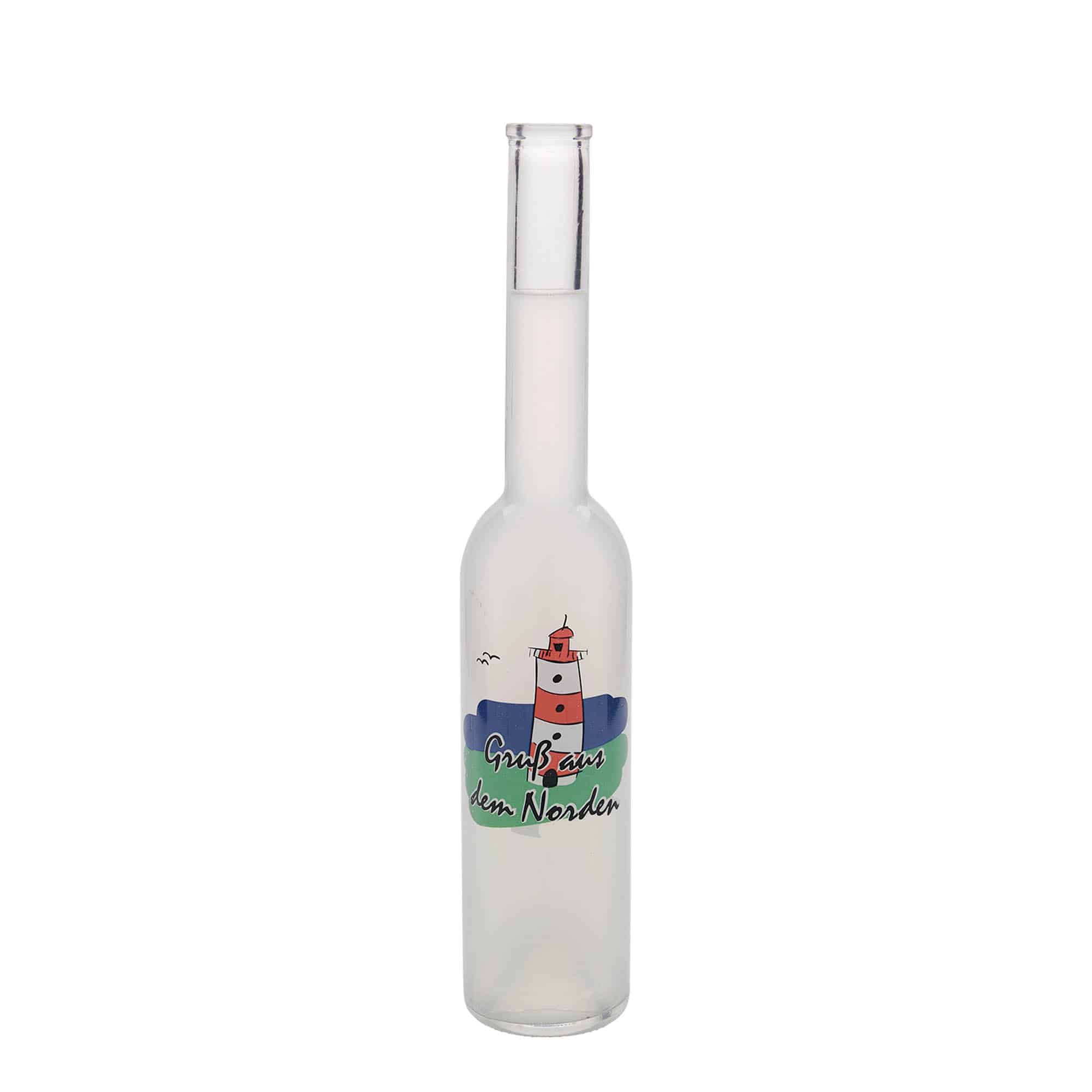 350 ml lasipullo 'Ooppera', kuvio: pohjoinen, suu: korkki