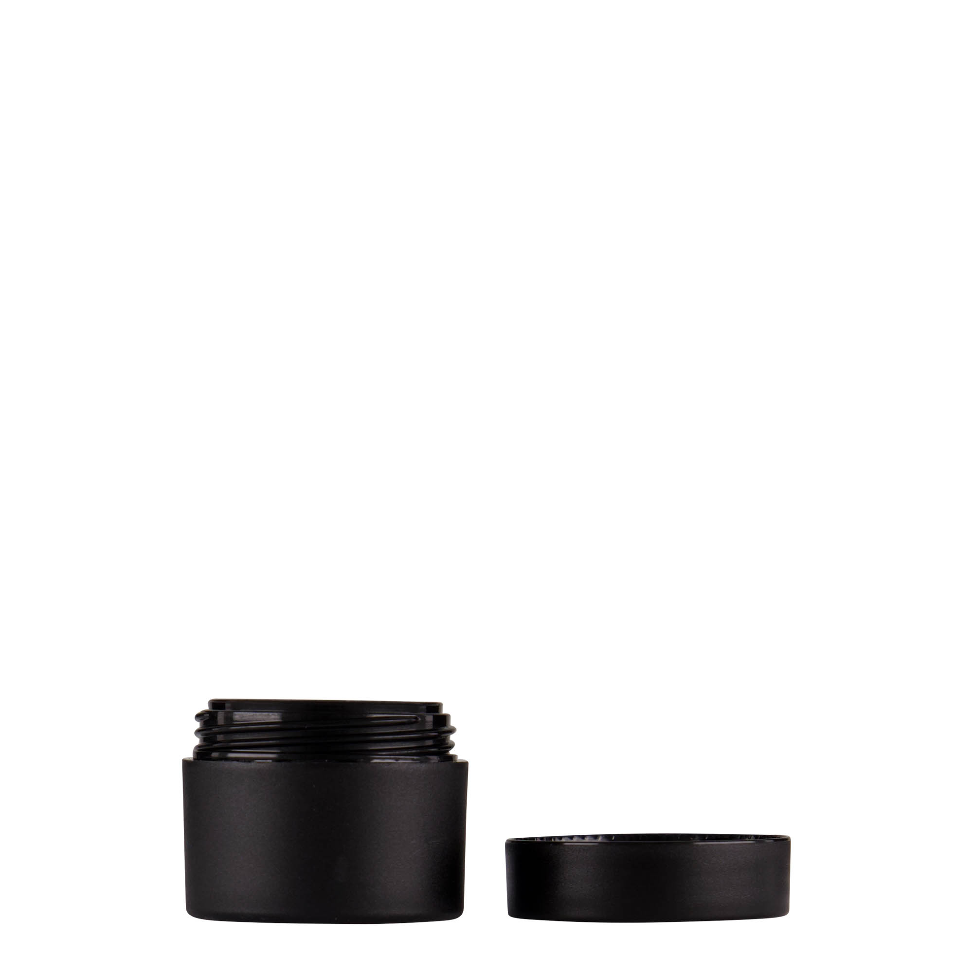 5 ml muovipurkki 'Antonella', PP, musta, suuaukko: ruuvikorkki