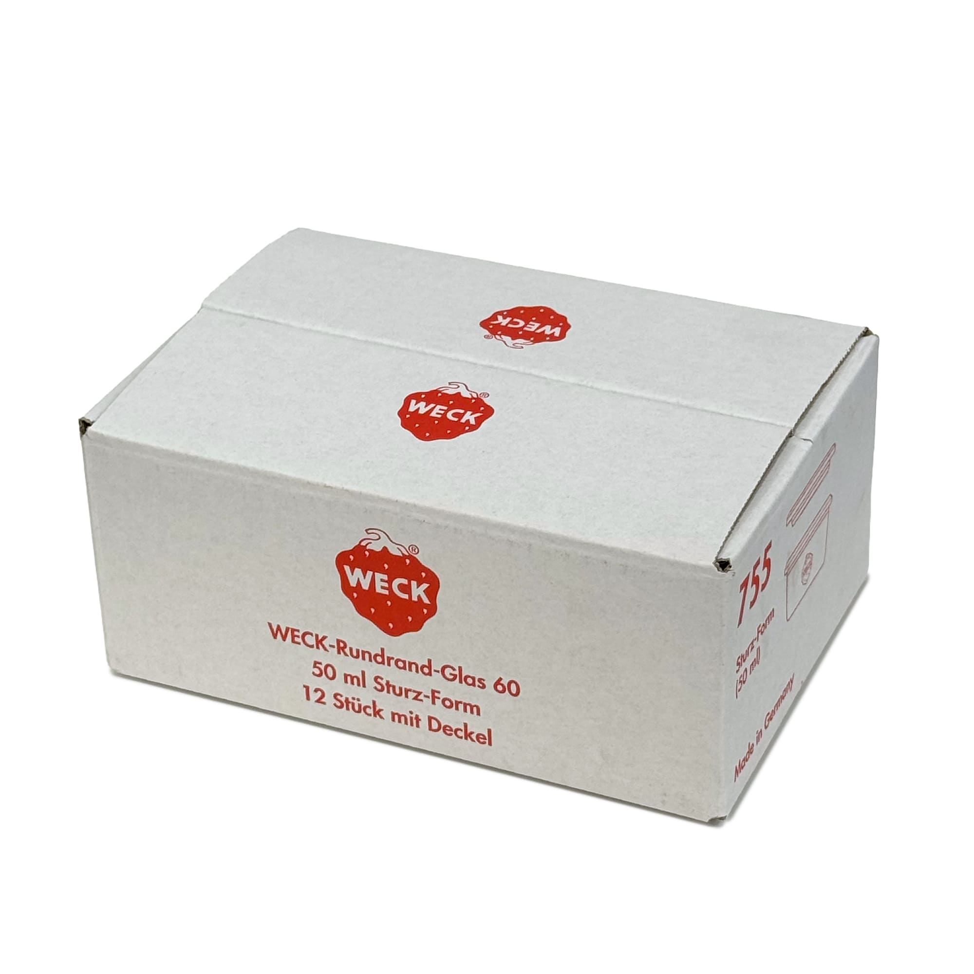 12x 50 ml WECK-kaatopurkki lasikannella RR 60
