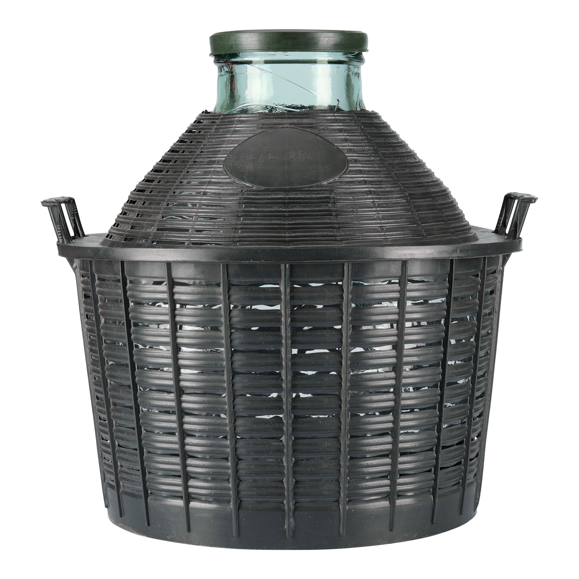 25 l pallopullo leveällä suulla, lasia, suuaukko: päällekäyvä kansi 25 l pallopullo leveällä suulla, lasia, suuaukko: päällekäyvä kansi