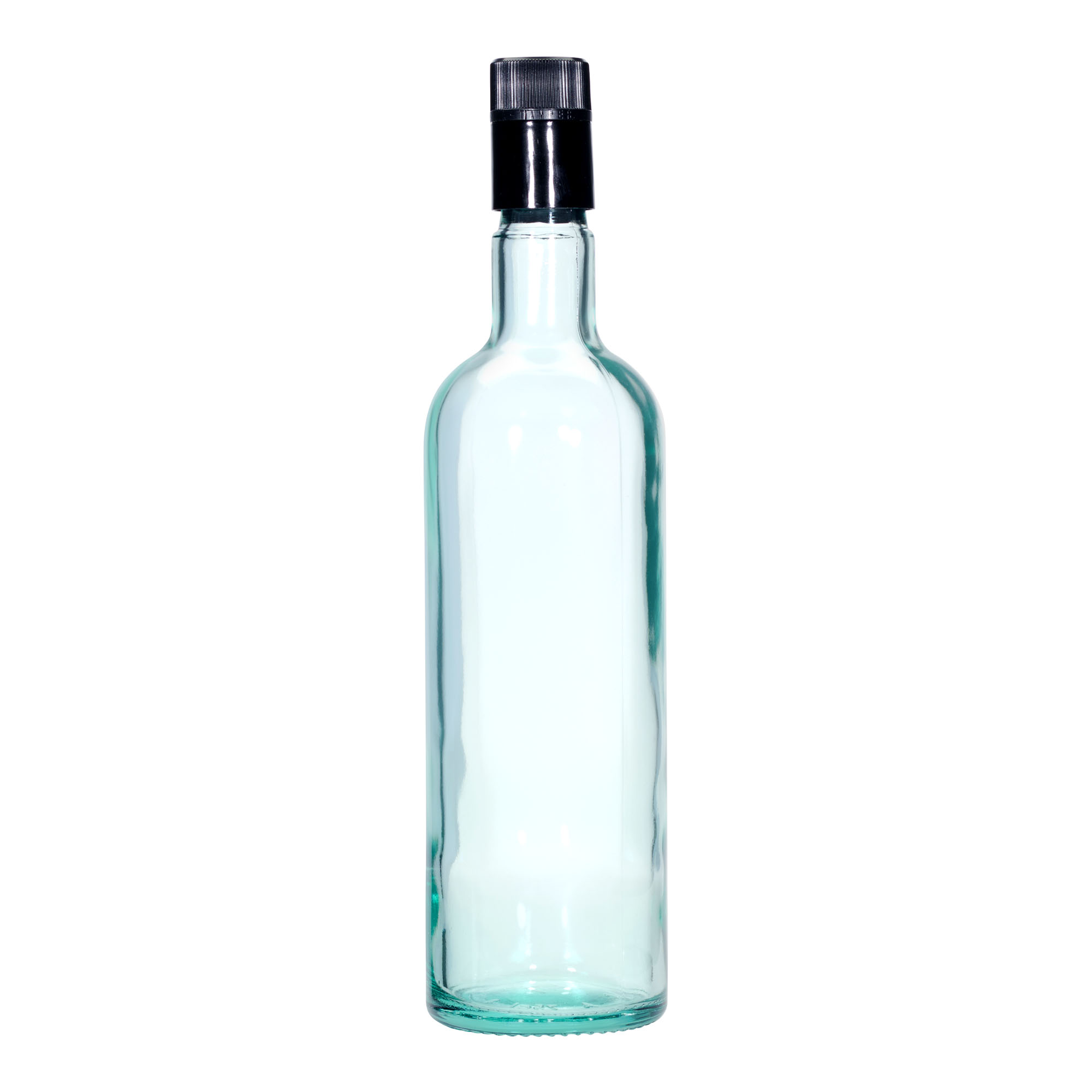 750 ml etikka-/öljypullo 'Willy New', lasia, vaaleanvihreä, suuaukko: DOP