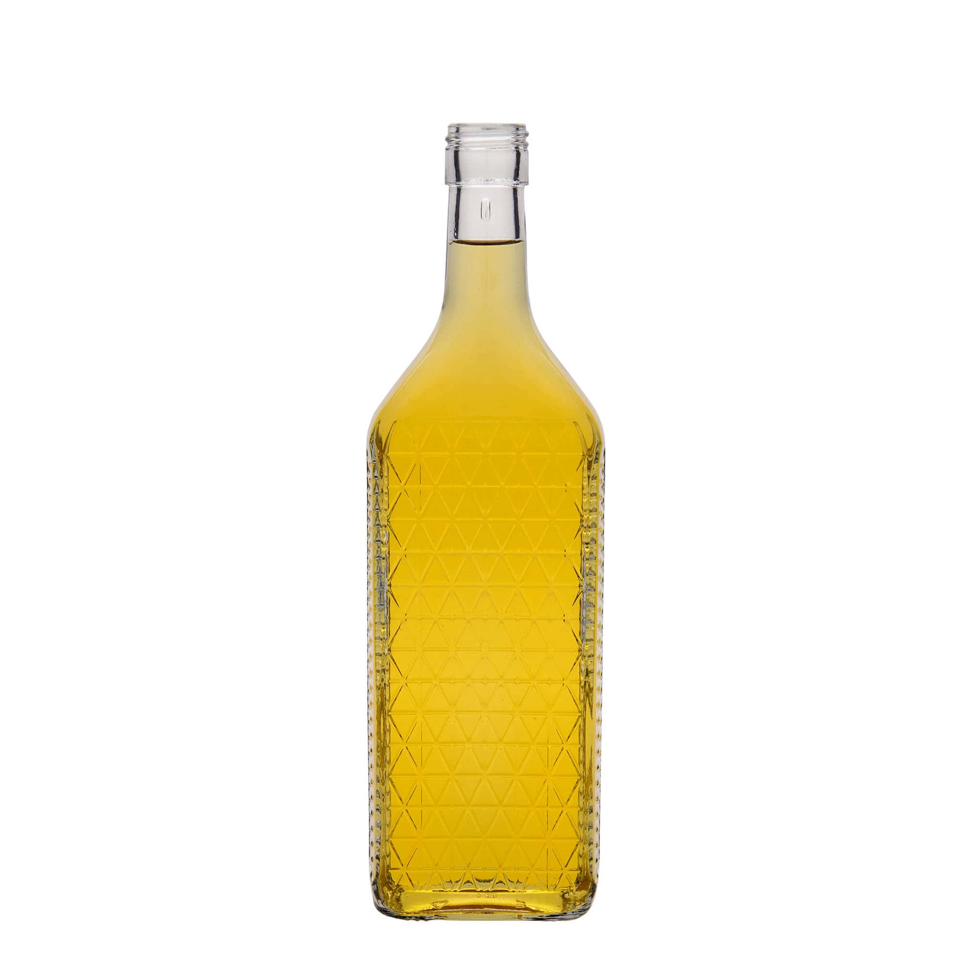 700 ml lasipullo 'Caruso', suorakaide, suuaukko: PP 31,5