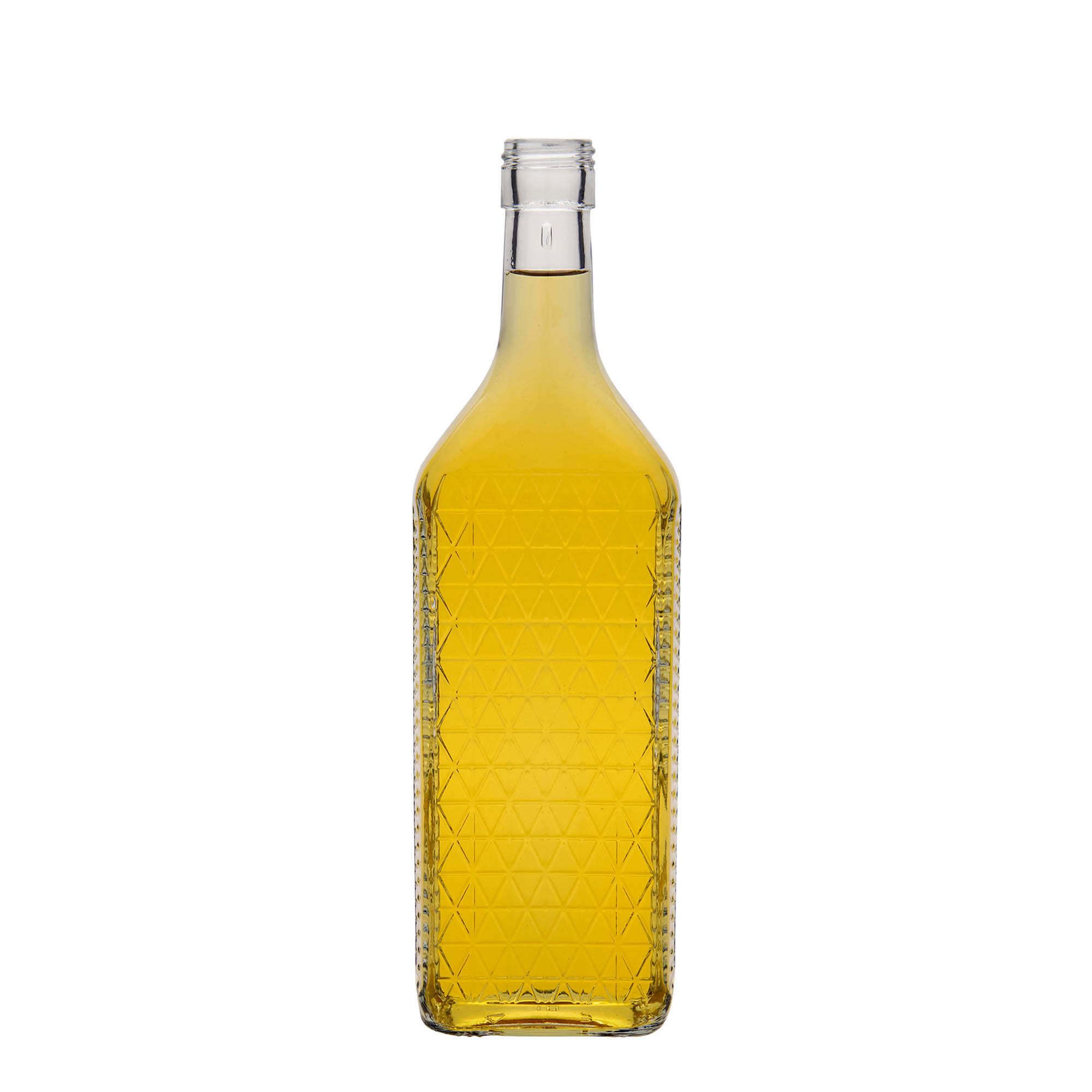 700 ml lasipullo 'Caruso', suorakaide, suuaukko: PP 31,5