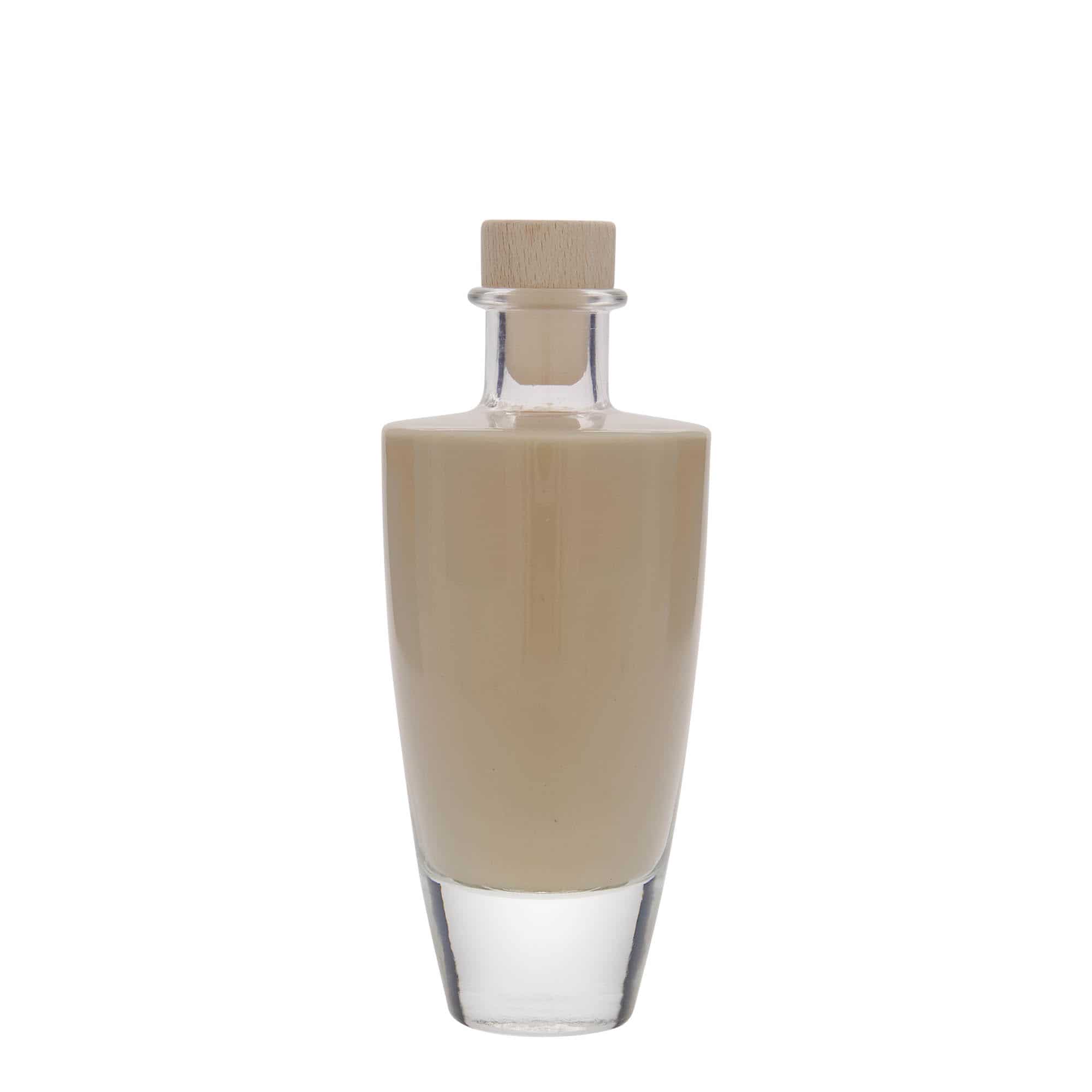 200 ml lasipullo 'Vanessa', soikea, suu: korkki